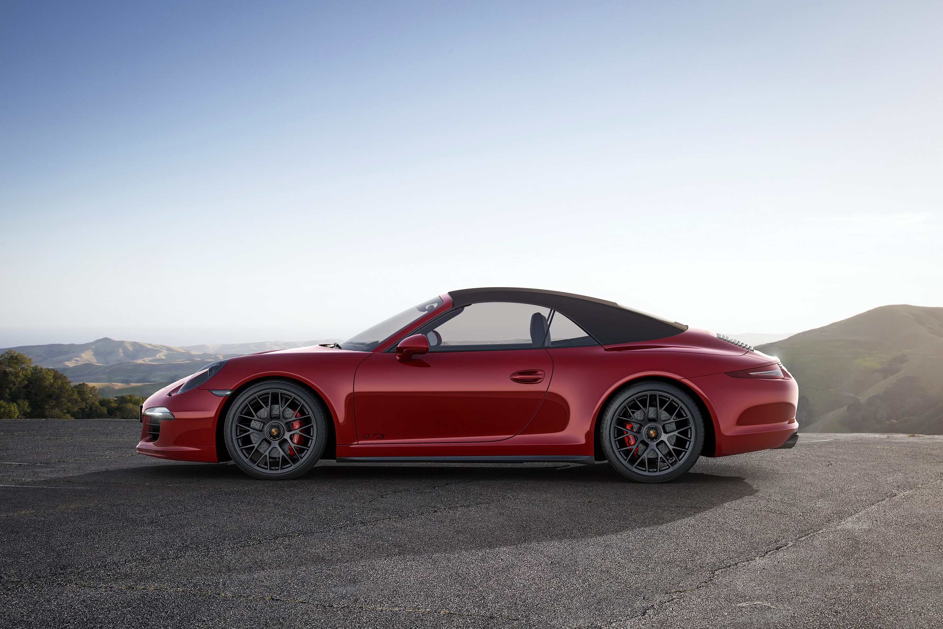 Red Porsche 911 Carrera GTS Cabriolet HD Wallpaper