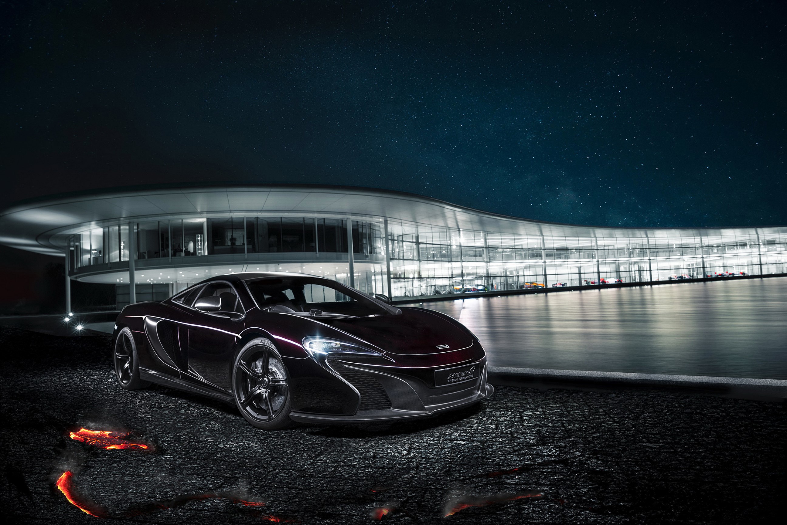 McLaren 650S Coupe at night HD Wallpaper