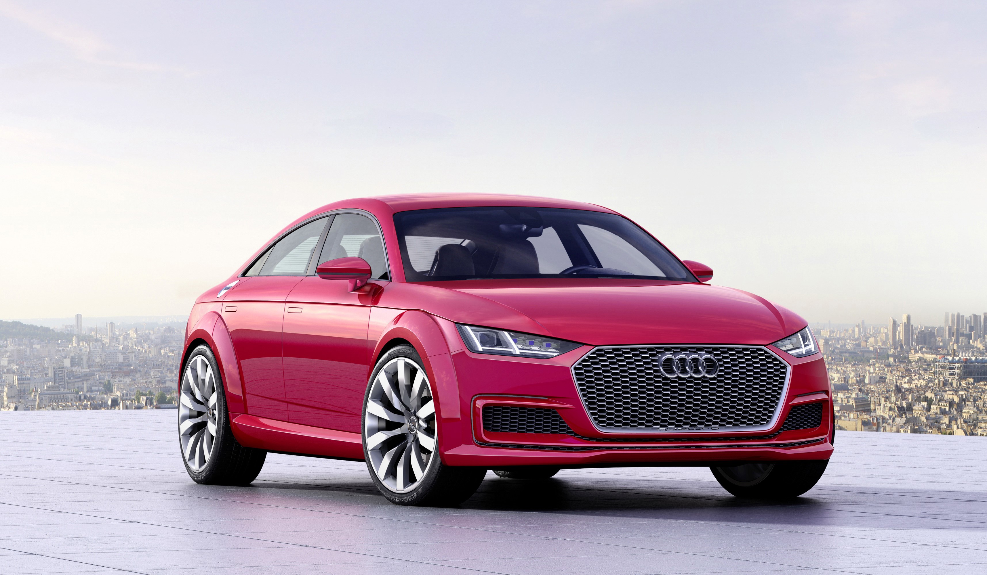 Red Audi TT Sportback concept car HD Wallpaper