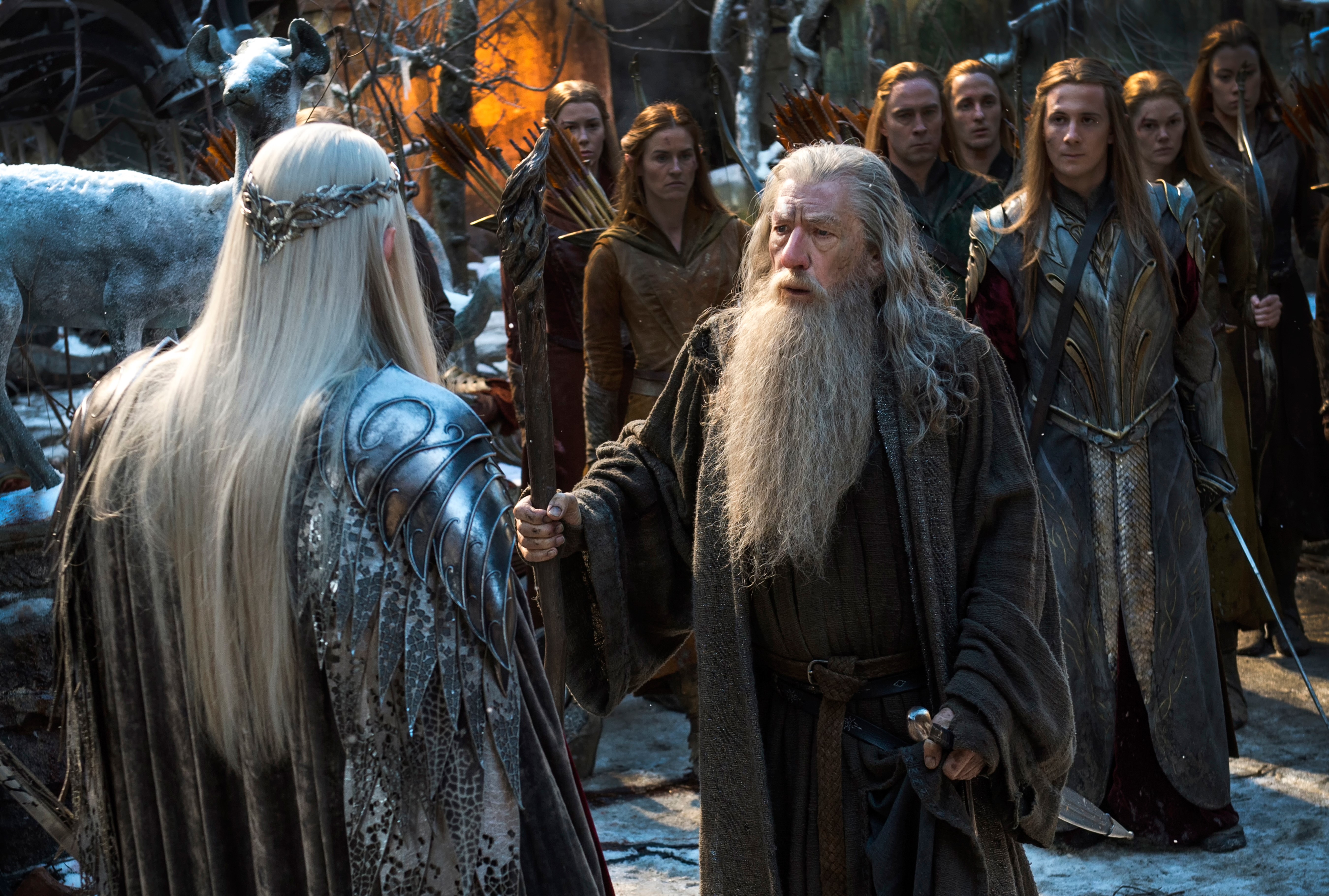 Gandalf and Elves from The Hobbit HD Wallpaper