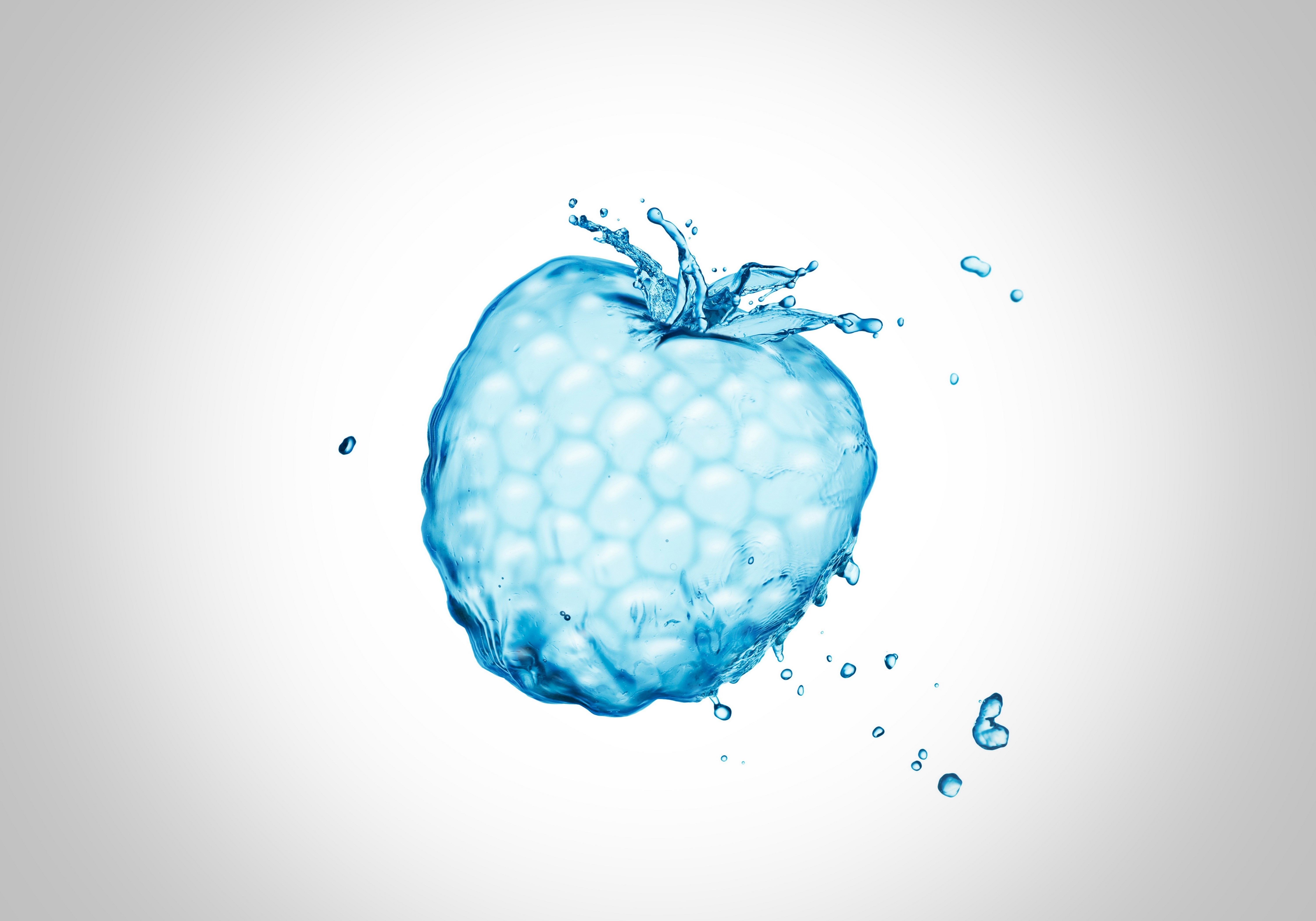 Raspberry made of water with drops HD Wallpaper