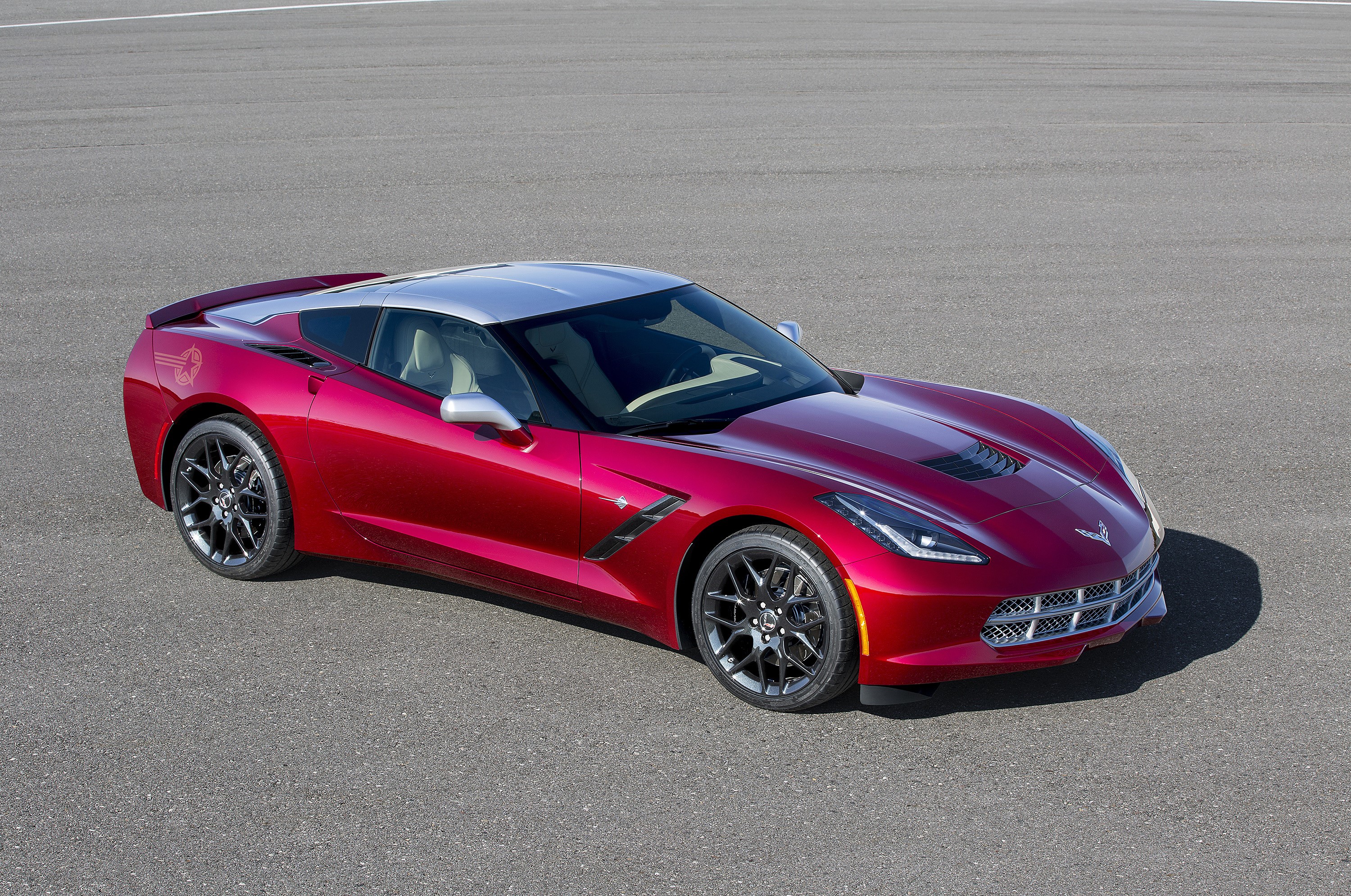 2014 Corvette C7 Stingray (Paul Stanley) in wine color HD Wallpaper