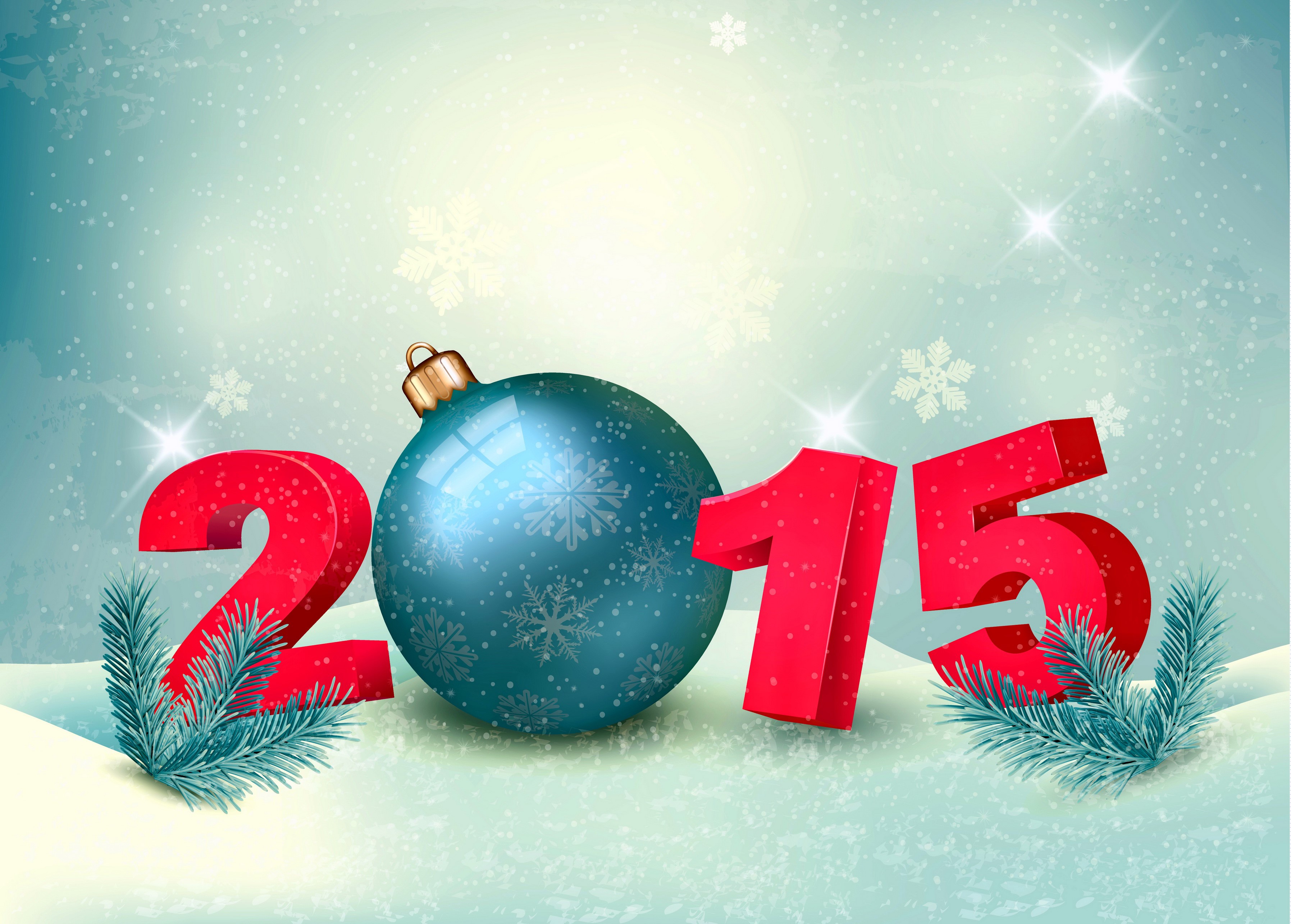 2015 New Year's Eve Christmas Ball HD Wallpaper
