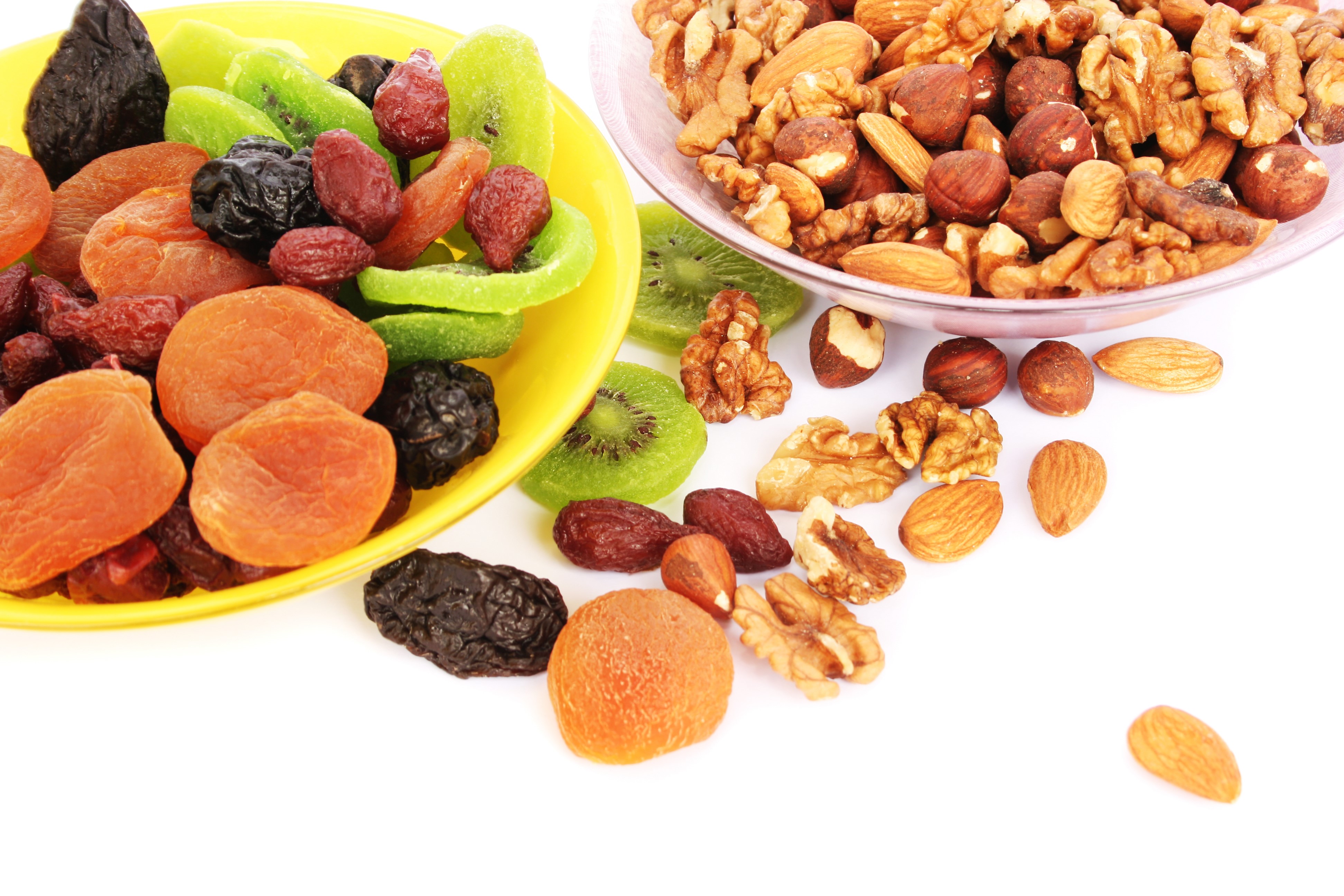 Assorted Dried Fruits and Nuts HD Wallpaper
