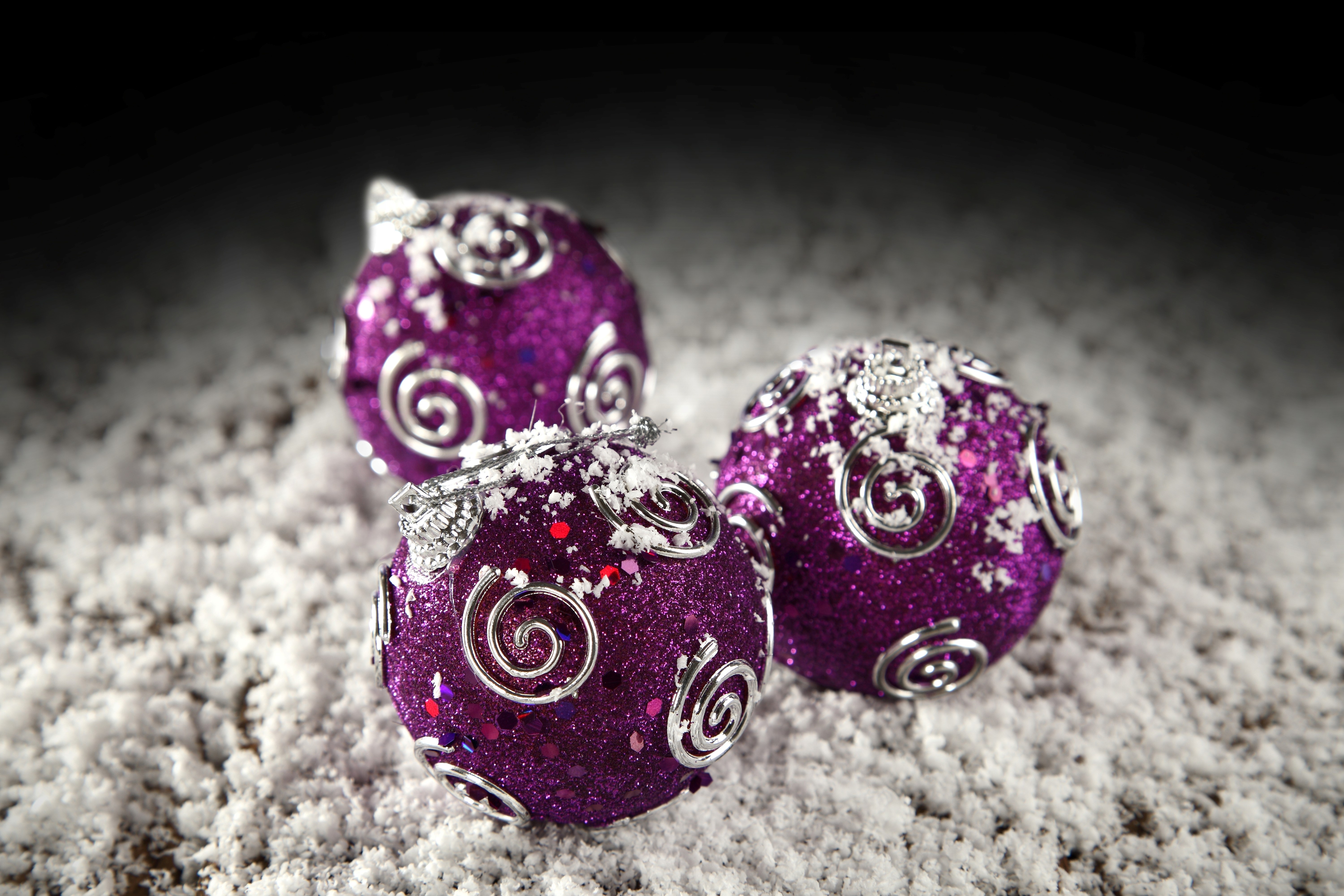 5K 6K Holidays Christmas Balls Snow HD Wallpaper