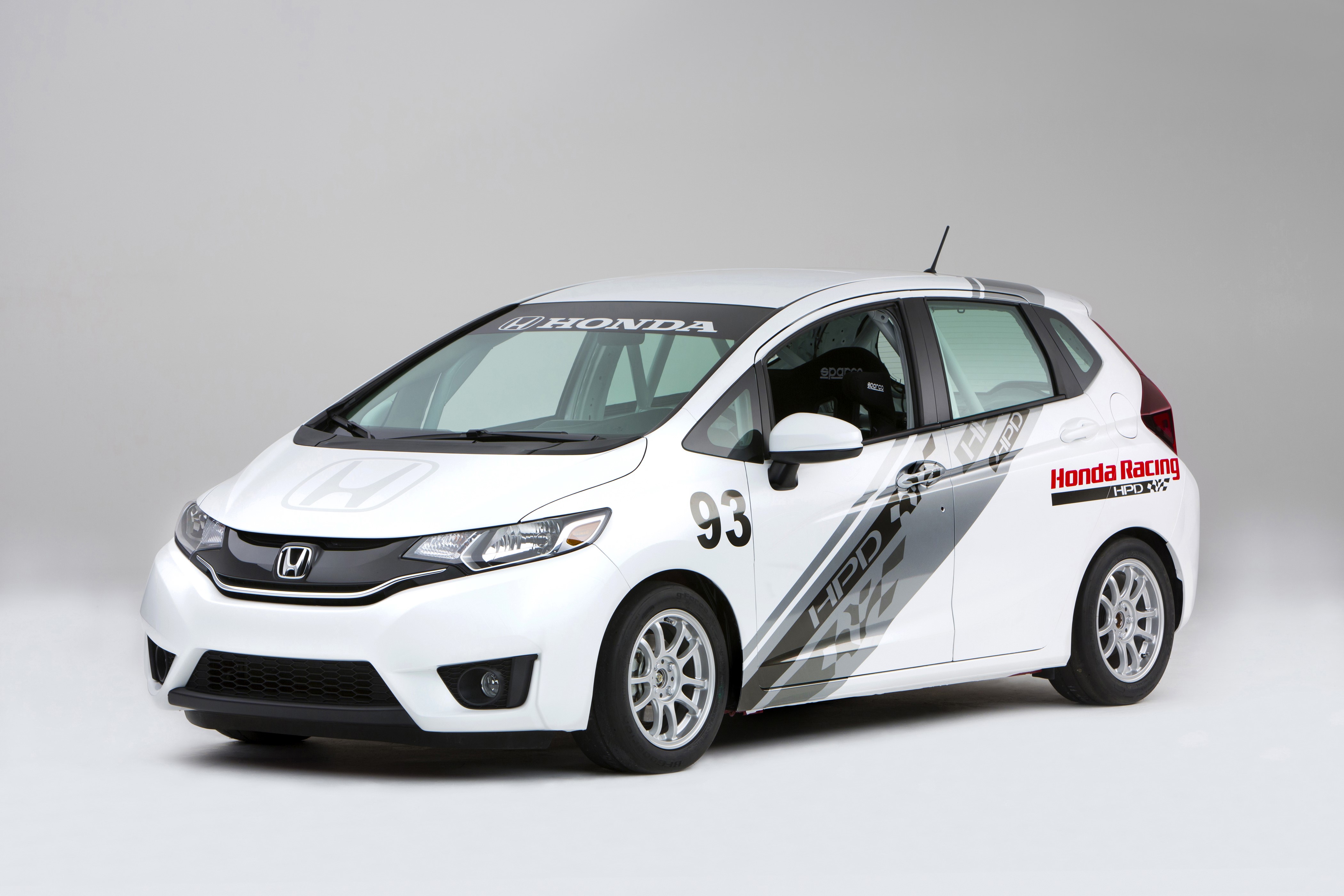 4K White 2014 Honda Fit HPD B-Spec Tuning HD Wallpaper