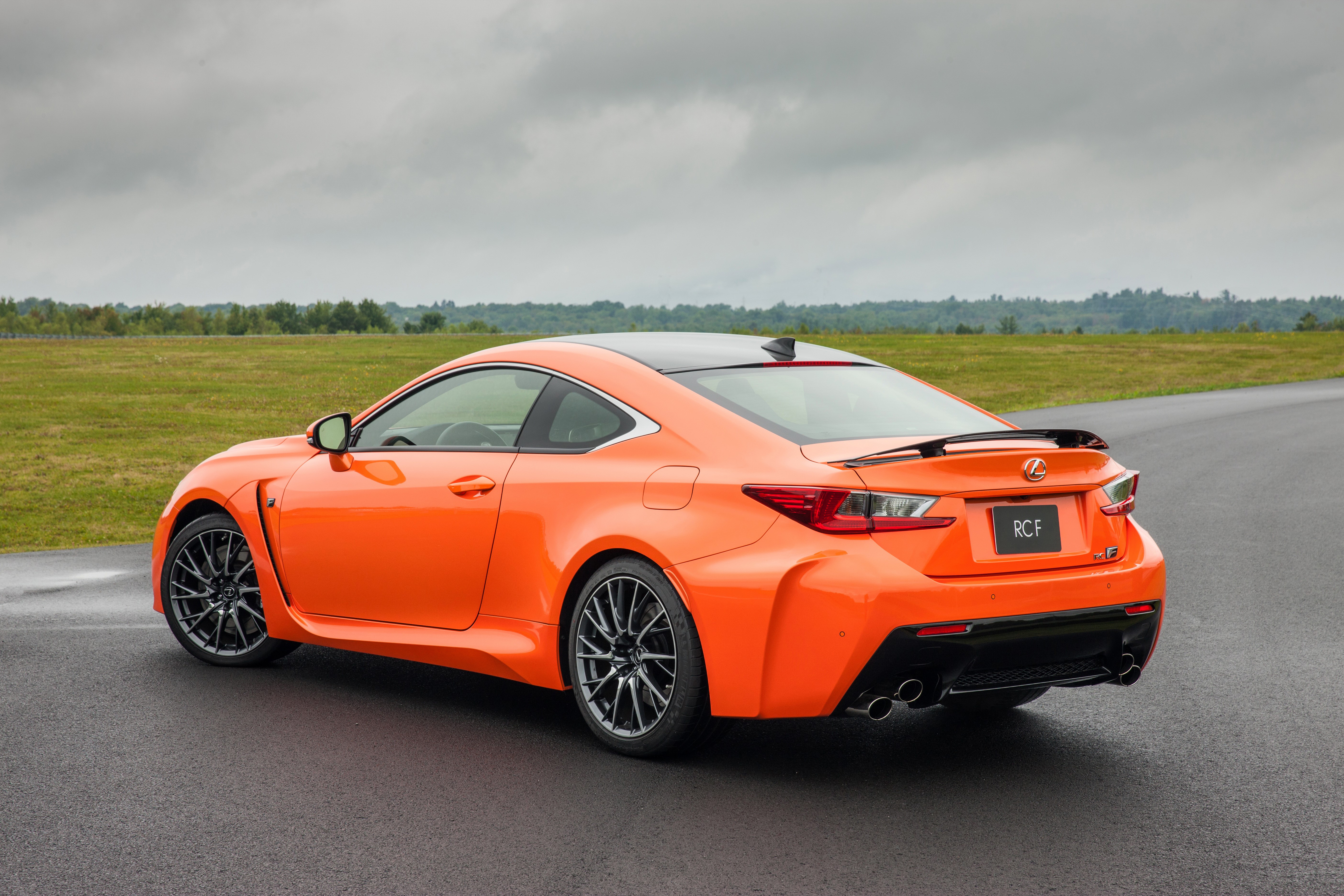 Orange 2015 Lexus RC F Coupe HD Wallpaper