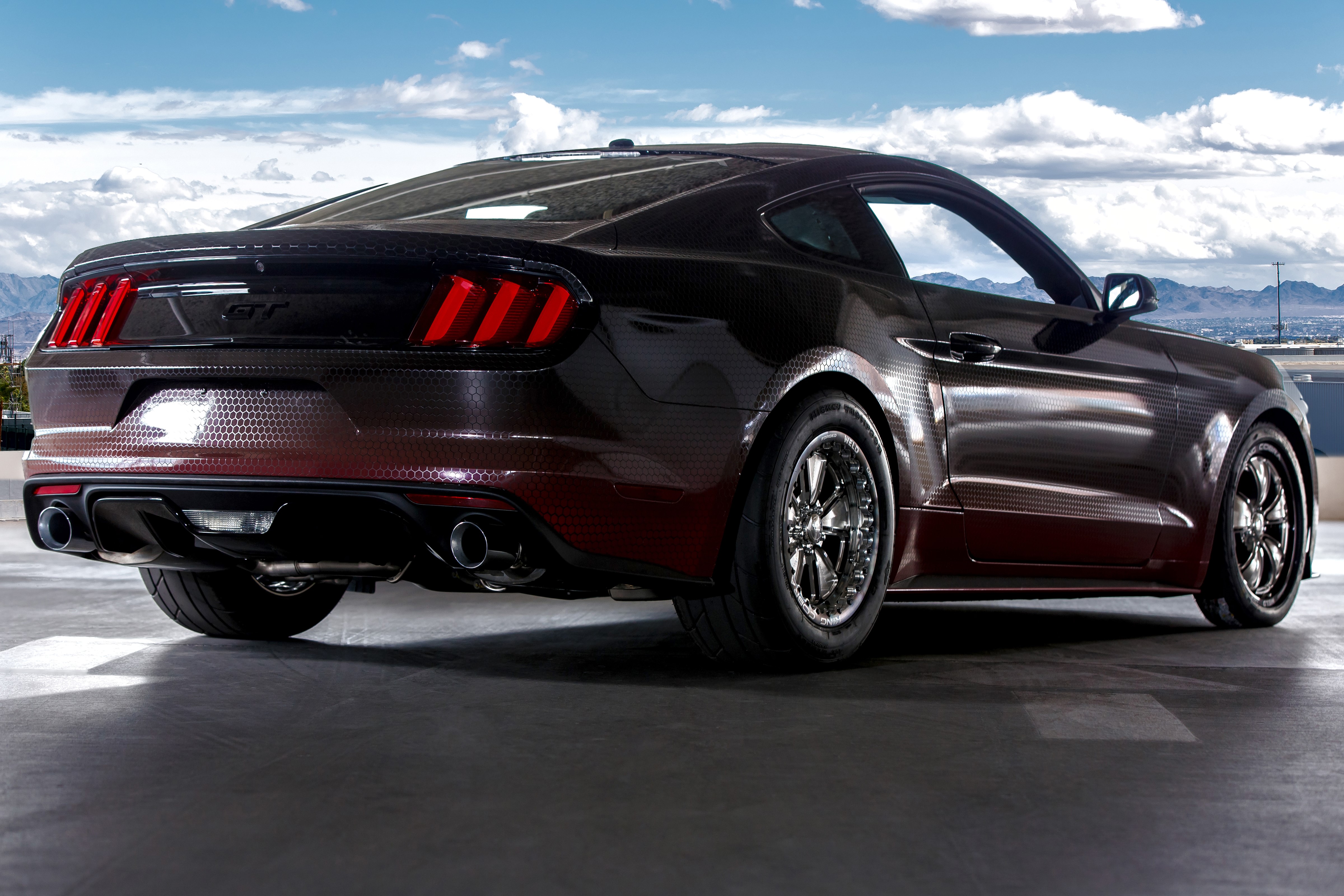 4K Ford Mustang GT tuning metallic back view HD Wallpaper