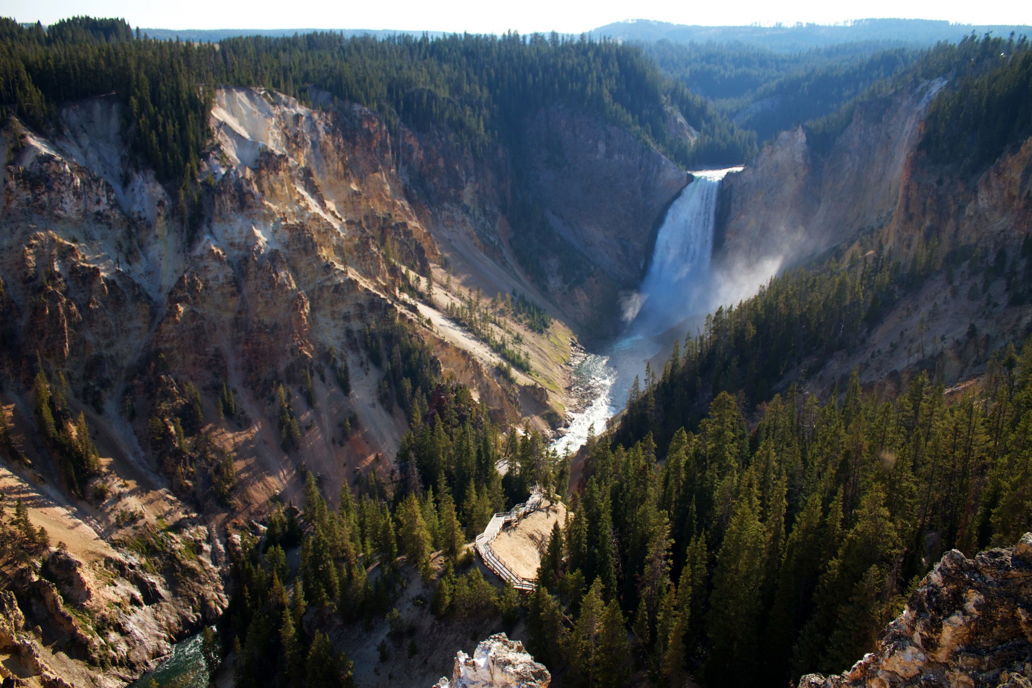 Yellowstone National Park Waterfall and Canyon HD Wallpaper