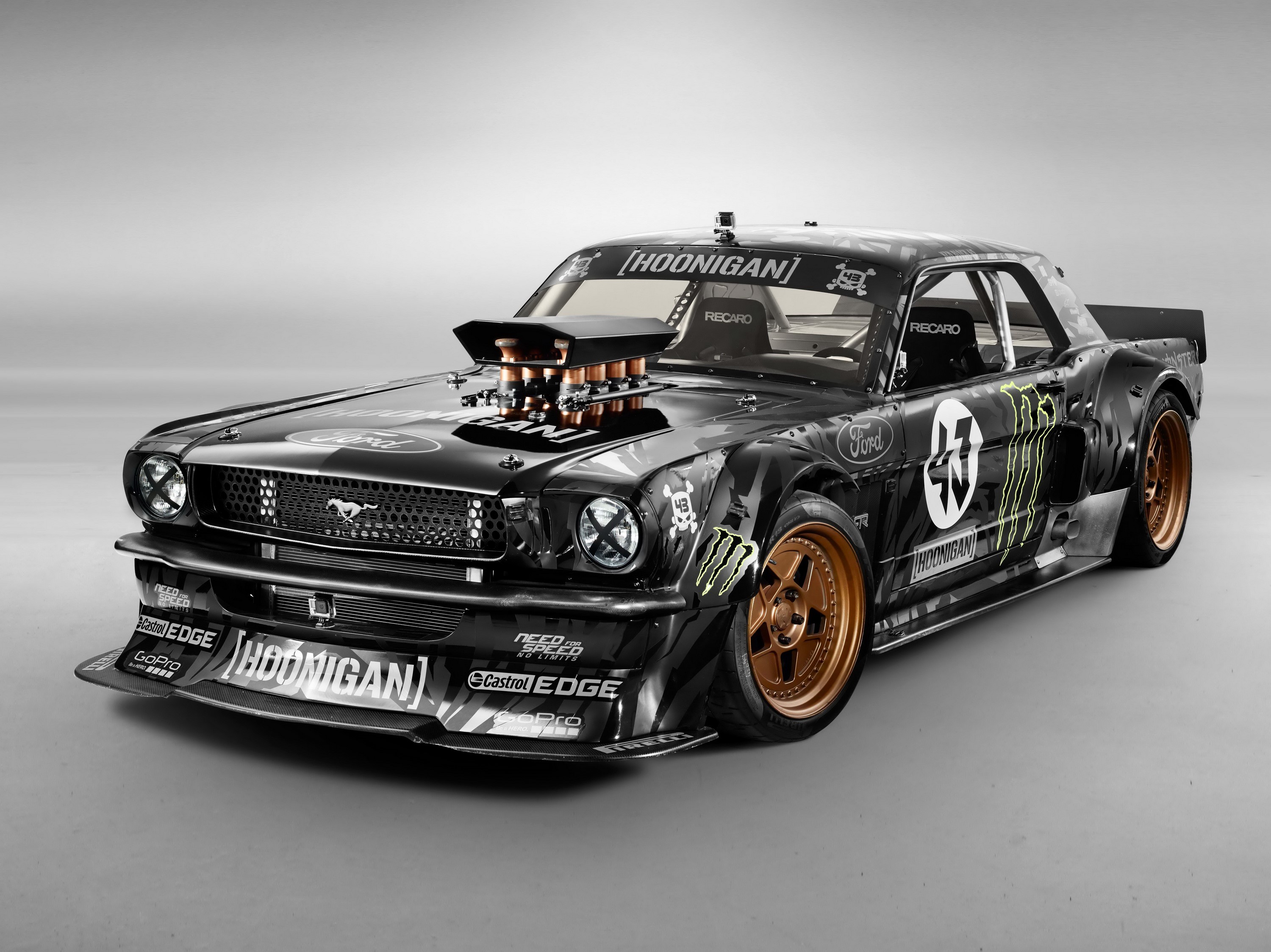 Ford Mustang Hoonigan "43" with Supercharger HD Wallpaper