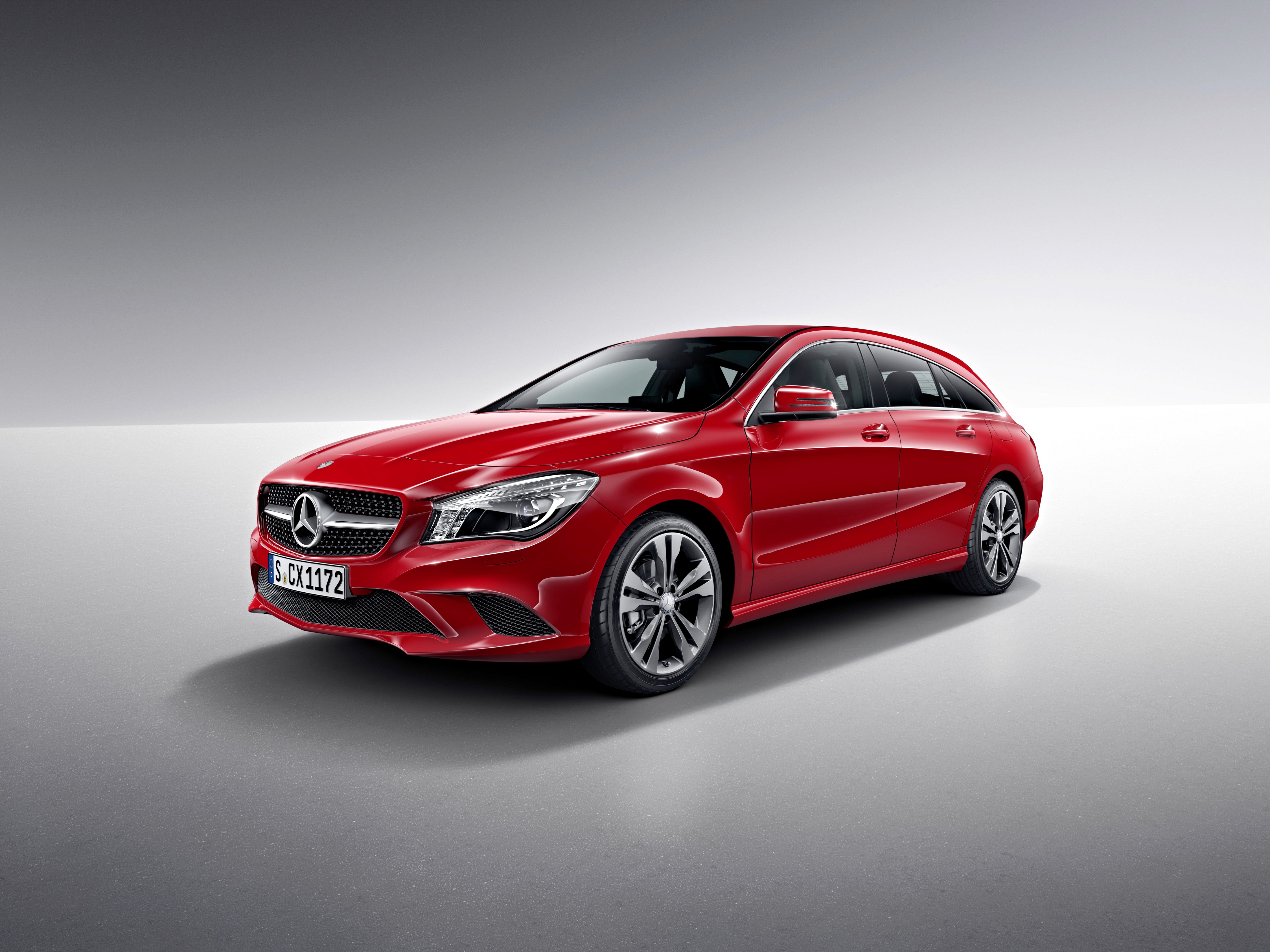 Red 2014 Mercedes-Benz CLA Shooting Brake HD Wallpaper