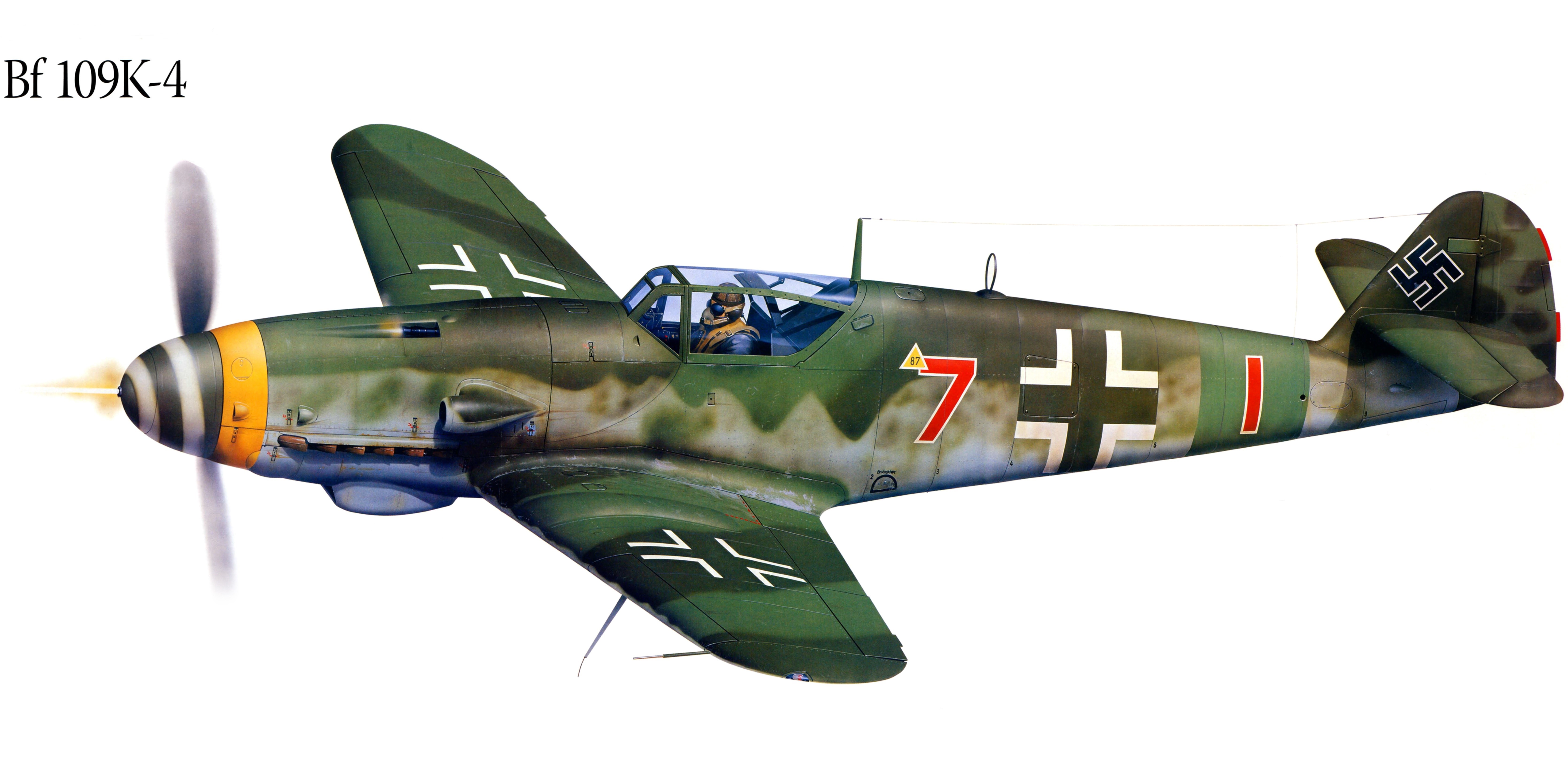 Bf 109K-4 Airplane Painting Art HD Wallpaper