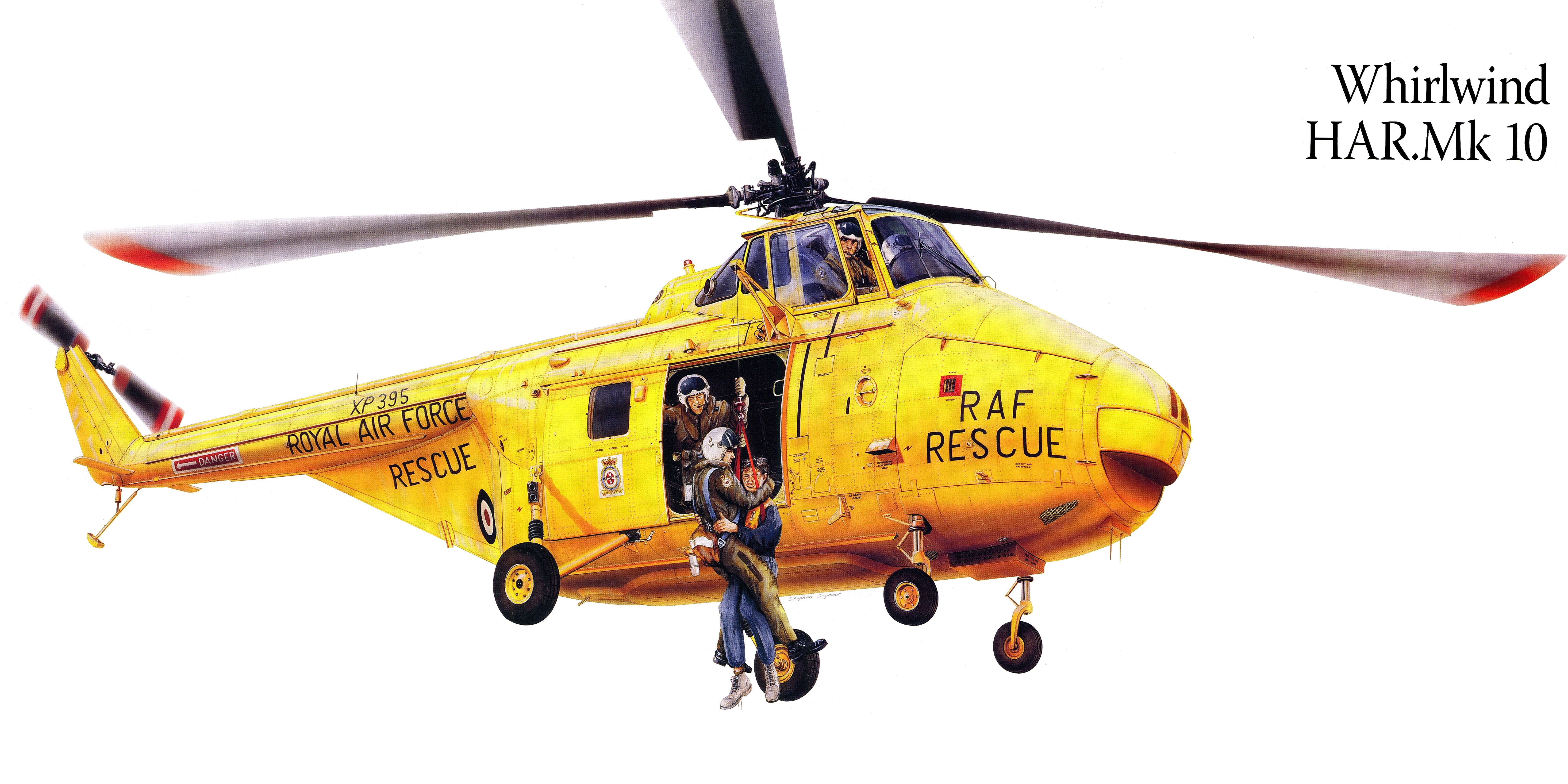 Whirlwind HAR.Mk 10 Helicopter Rescue Painting HD Wallpaper