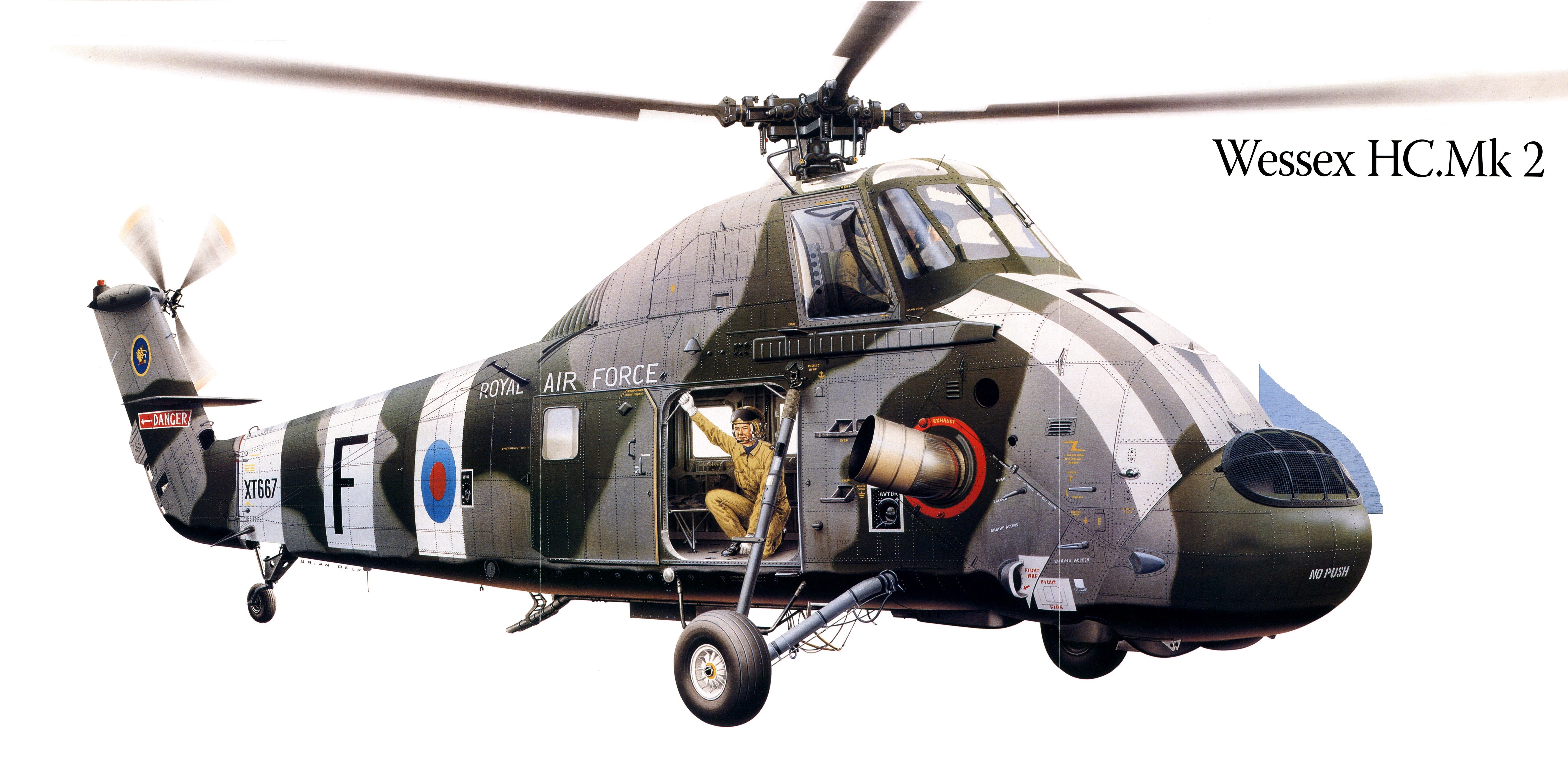 Wessex HC.Mk 2 Helicopter Painting Art HD Wallpaper