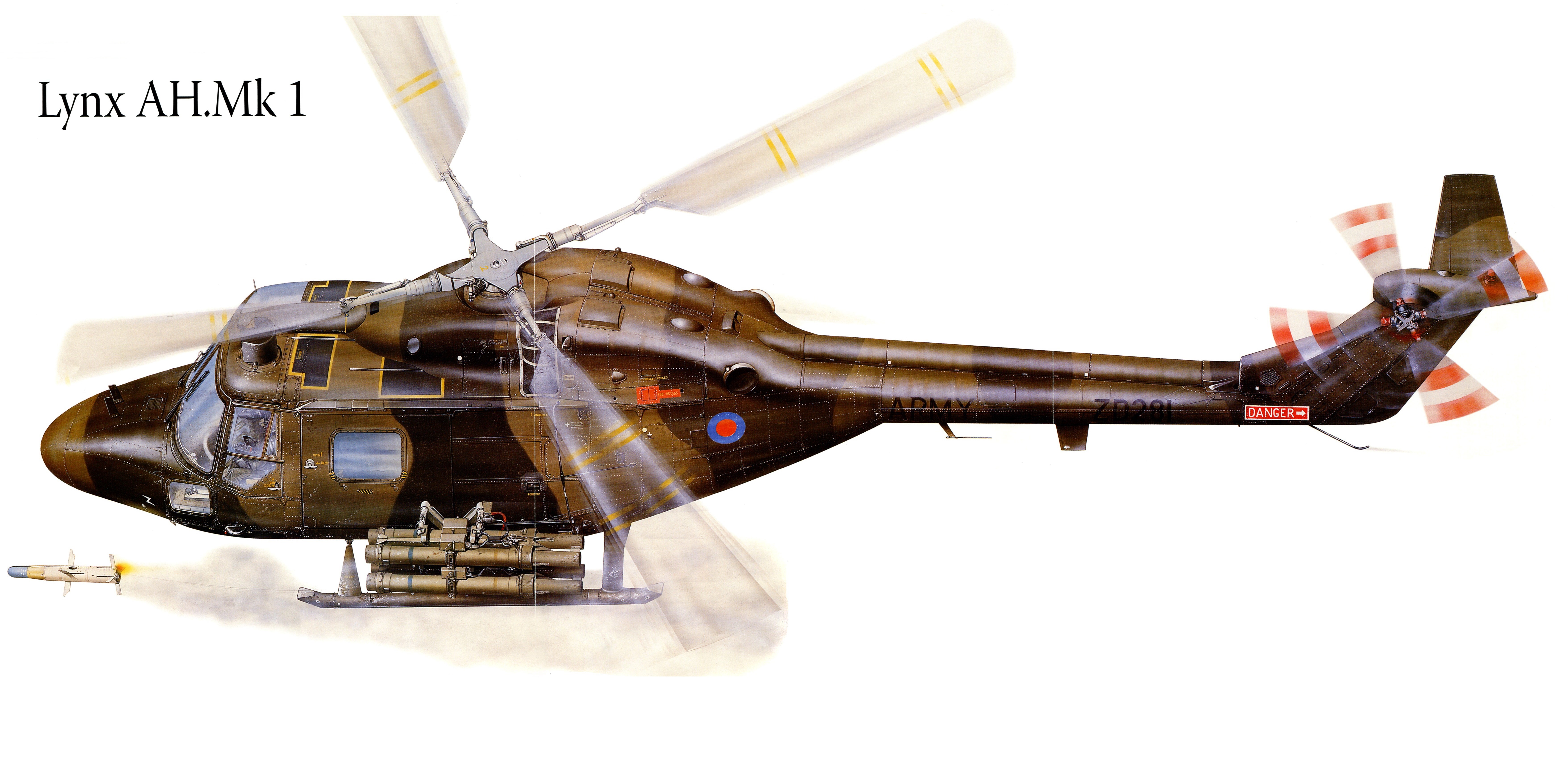 Lynx AH.Mk 1 Helicopter Firing Missile HD Wallpaper