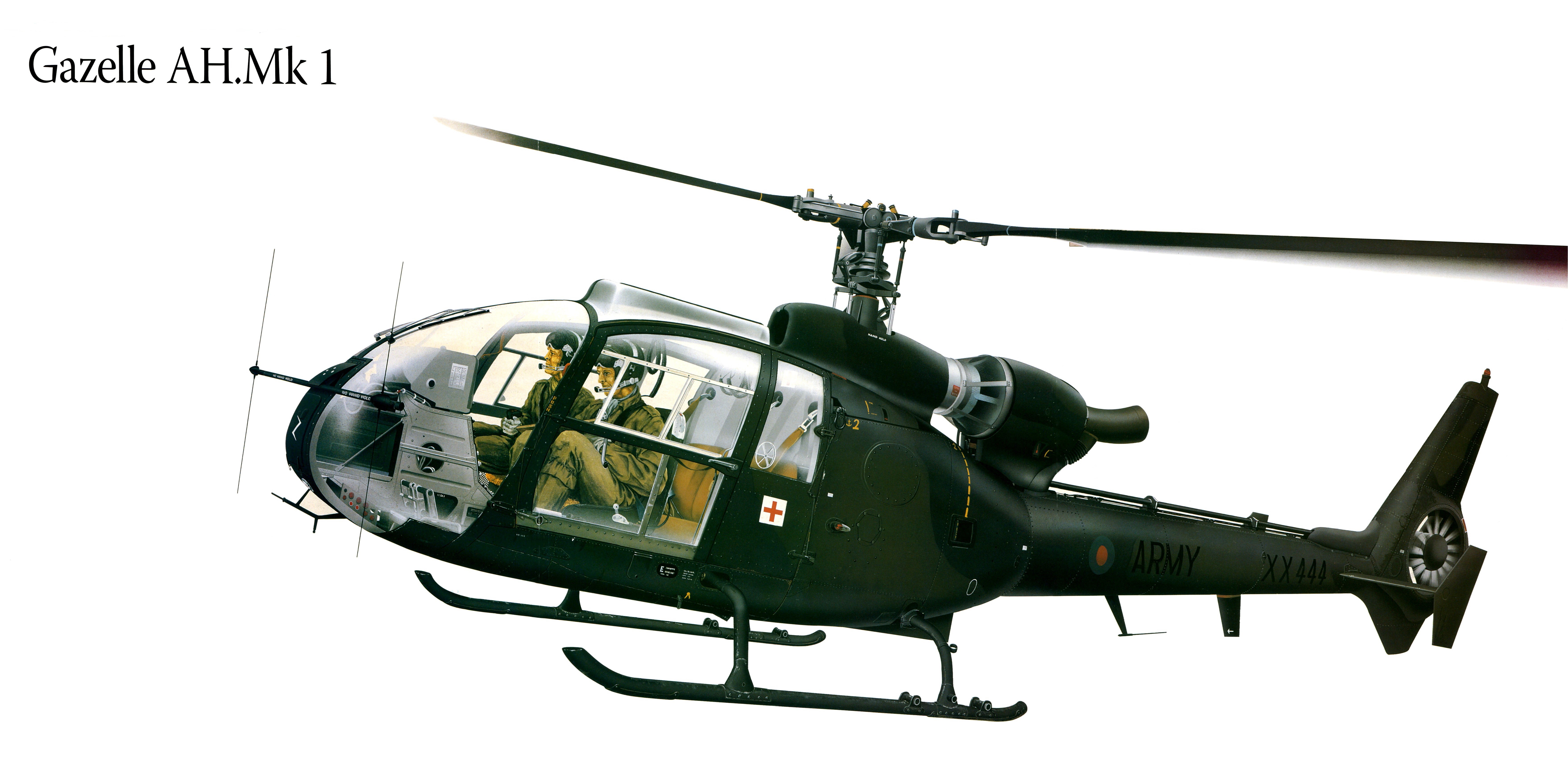 Gazelle AH.Mk 1 Helicopter Painting Art HD Wallpaper