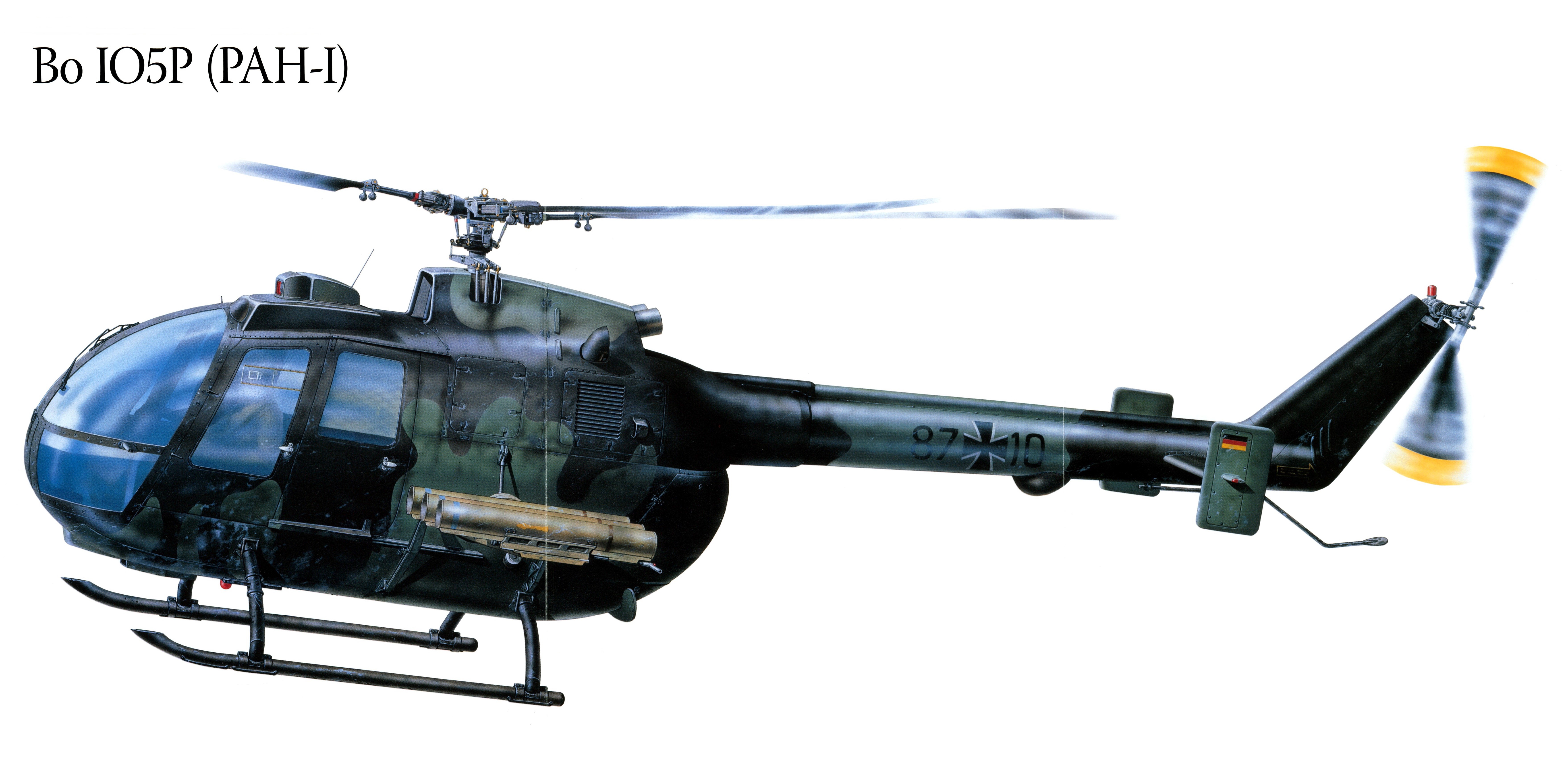 Bo 105P (PAH-I) Helicopter Painting HD Wallpaper