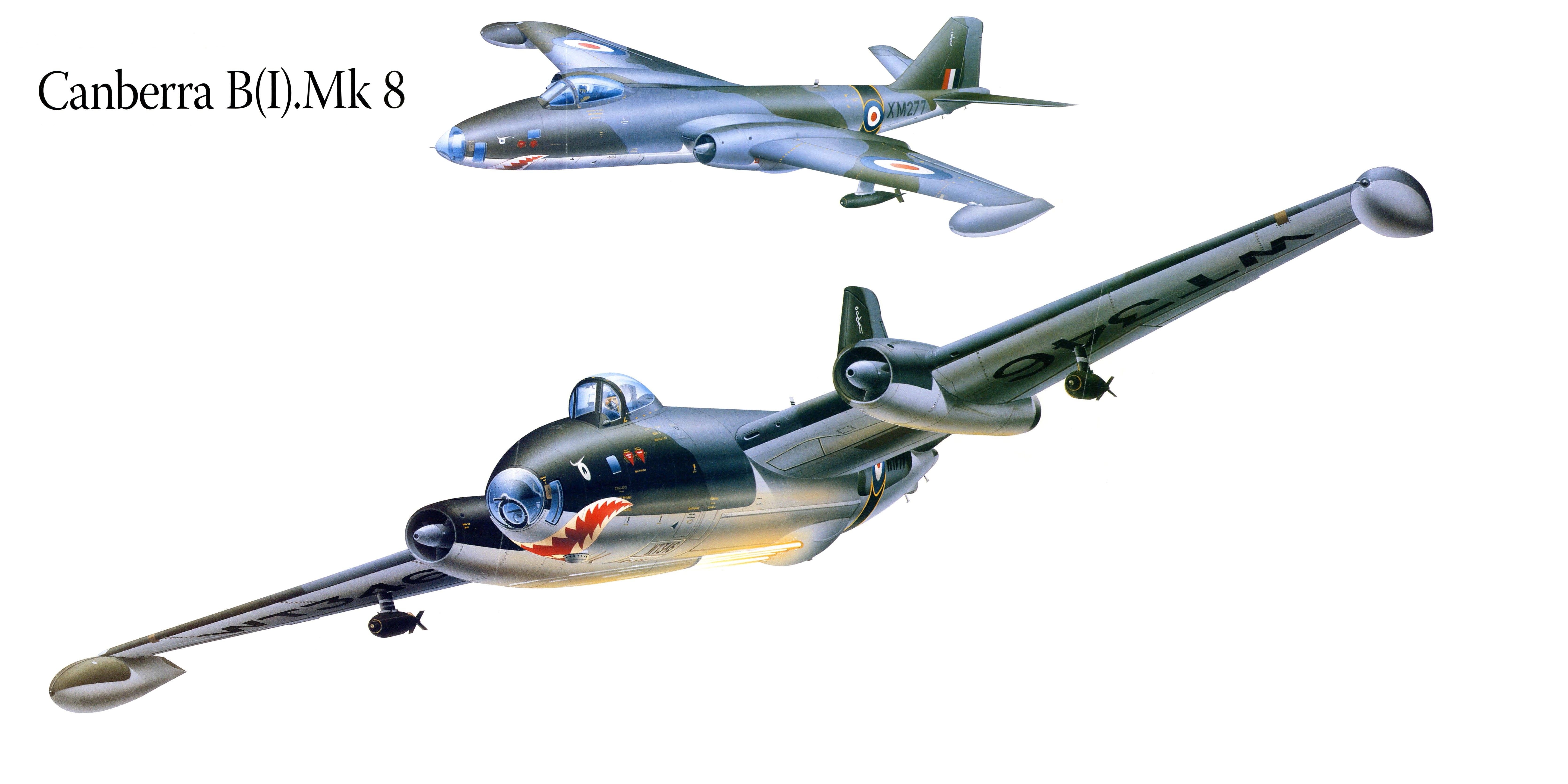 Canberra B(I).Mk 8 Airplane Painting Art HD Wallpaper