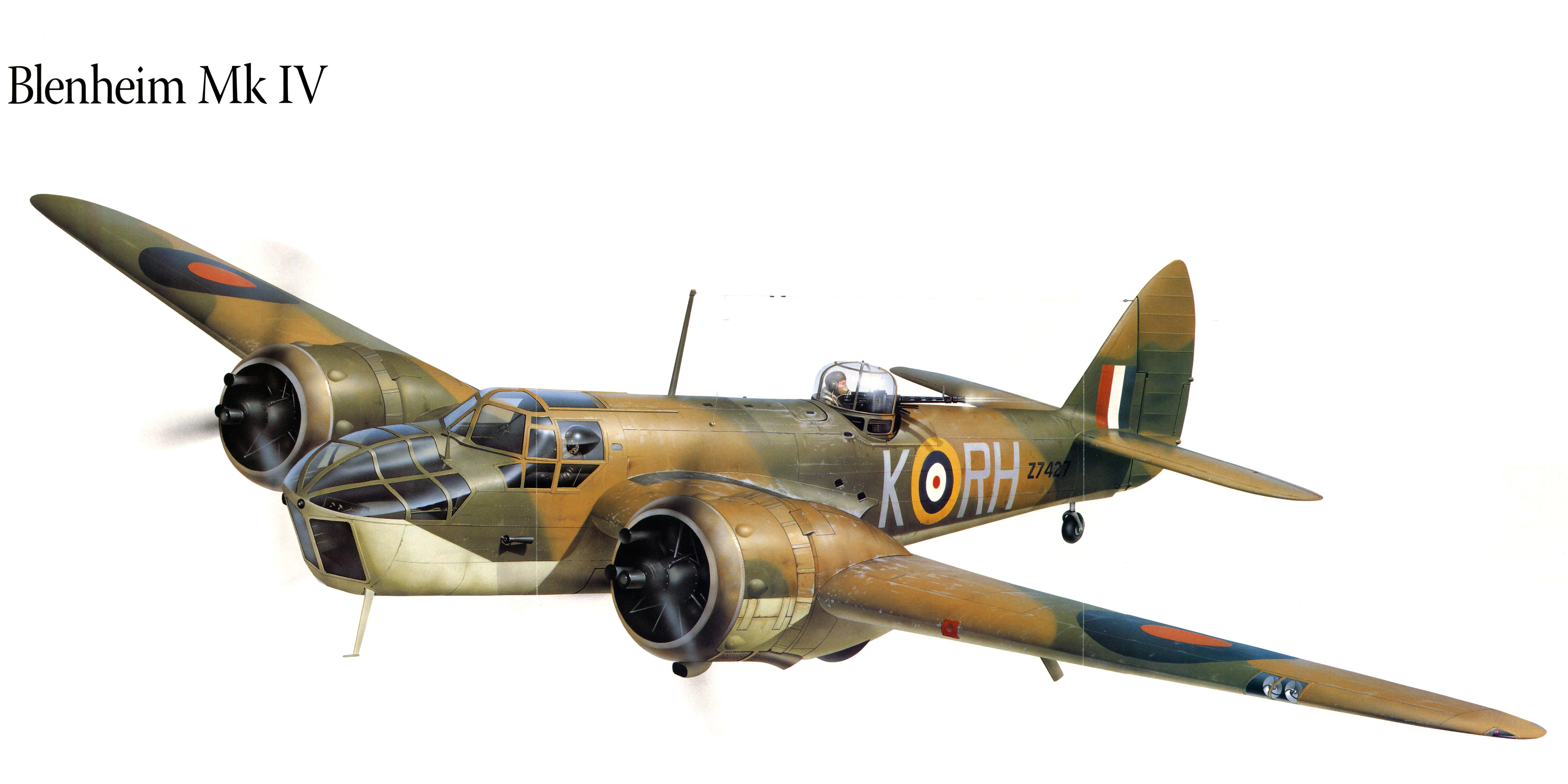 Blenheim Mk IV Airplane Painting HD Wallpaper
