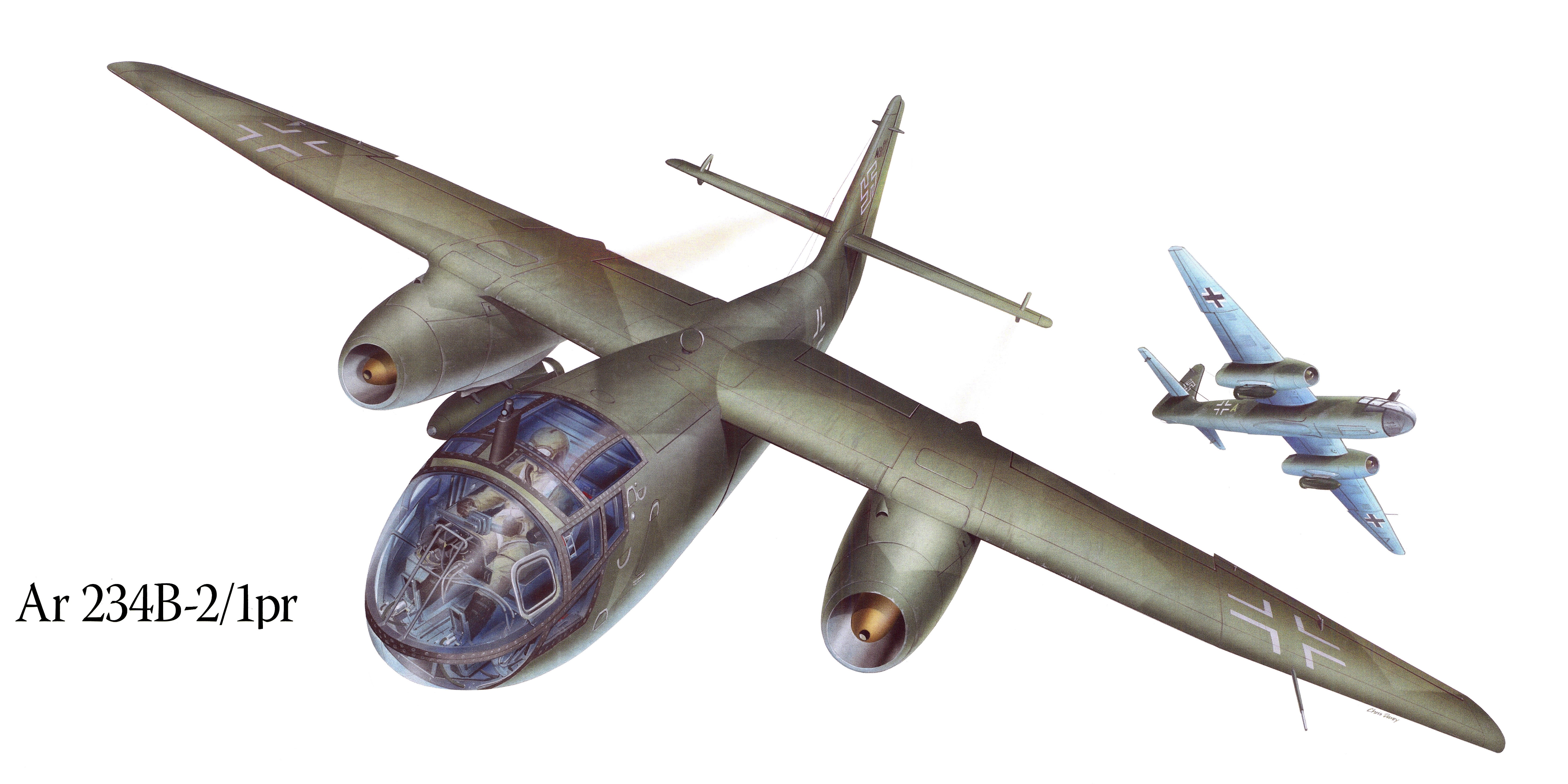 Ar 234B-2/1pr Airplane Painting Art HD Wallpaper