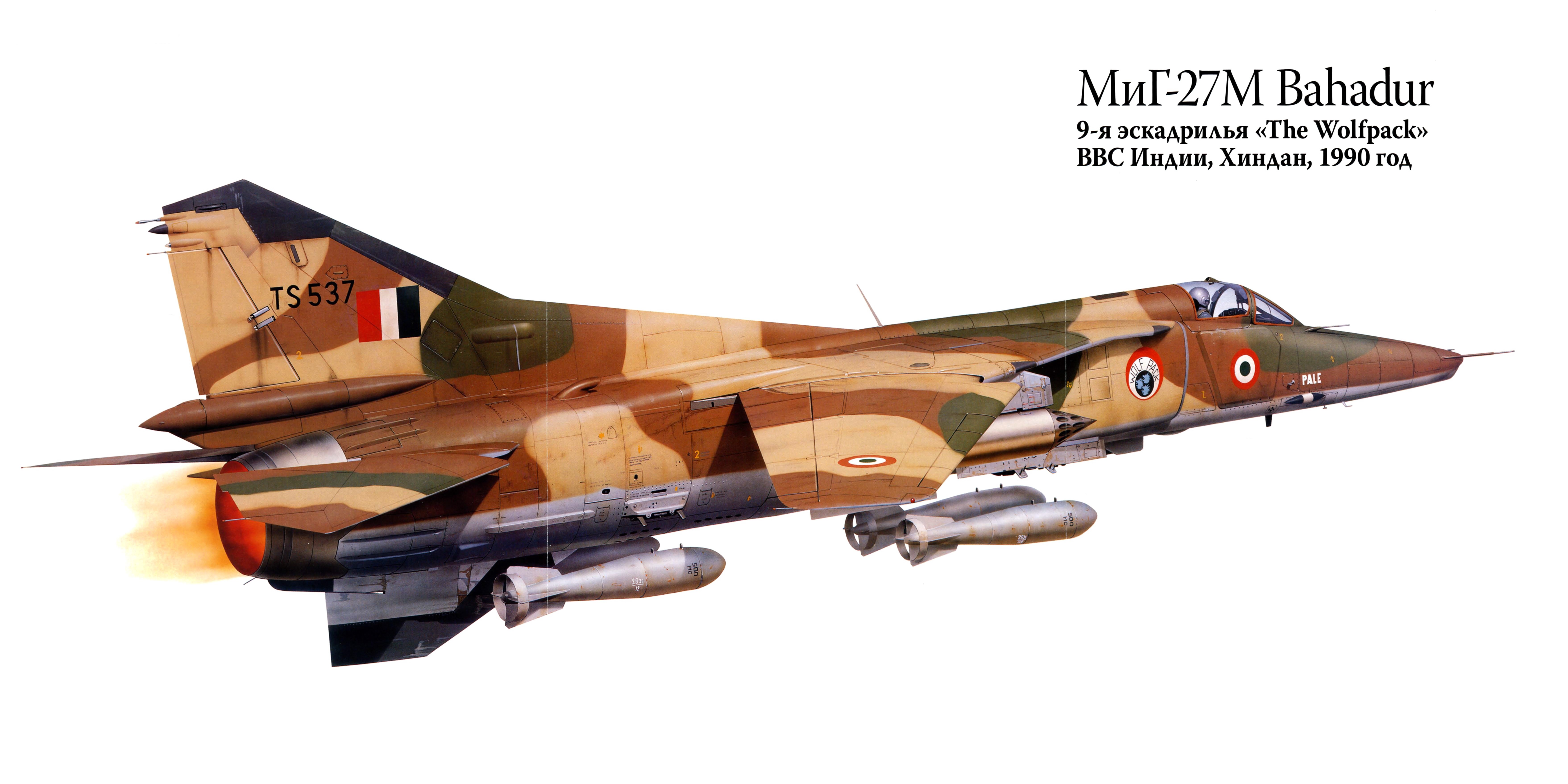 MiG-27M Bahadur Airplane Painting Art HD Wallpaper