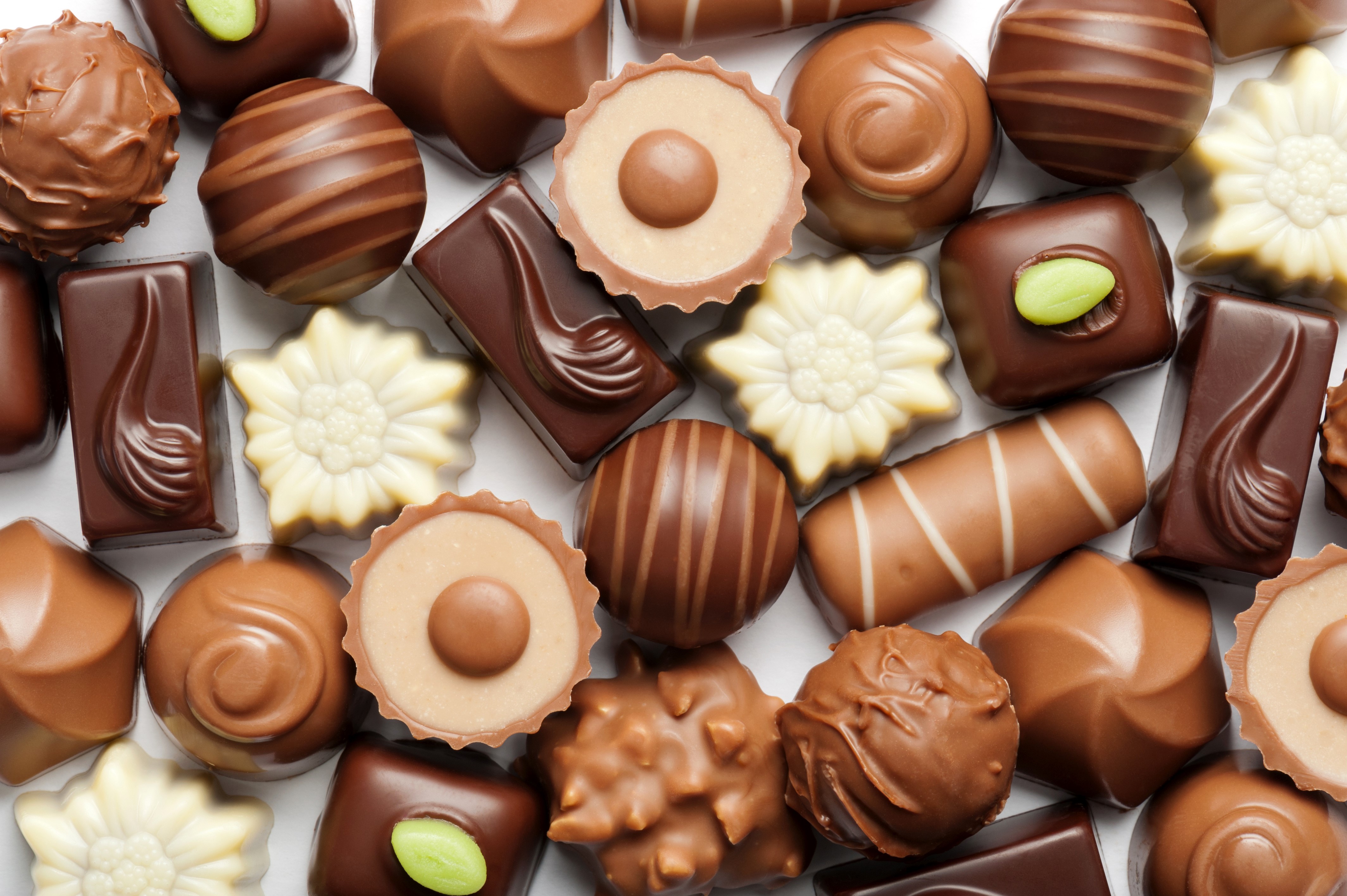 Assortment of chocolates HD Wallpaper