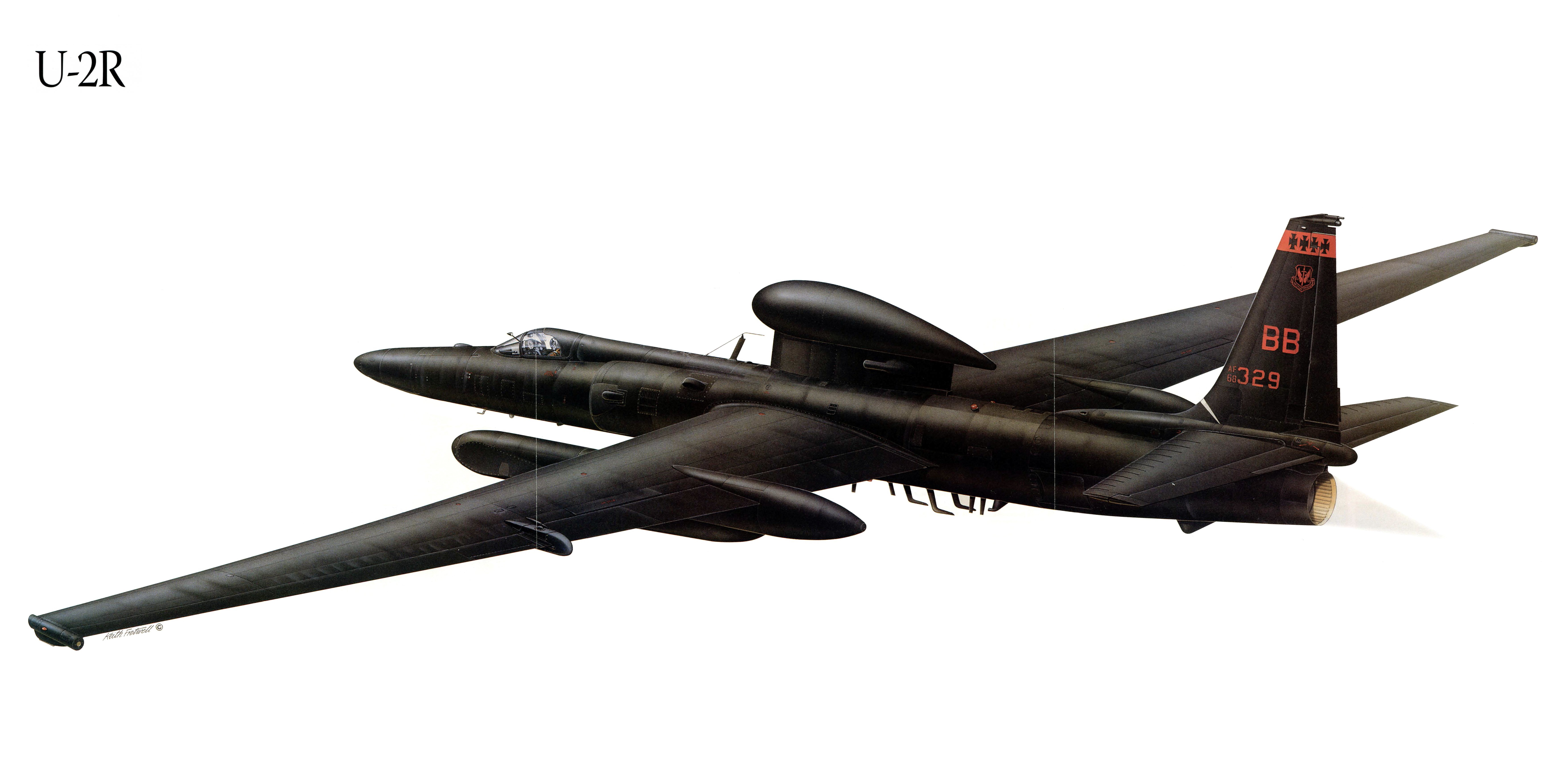 U-2R Airplane Painting Art HD Wallpaper