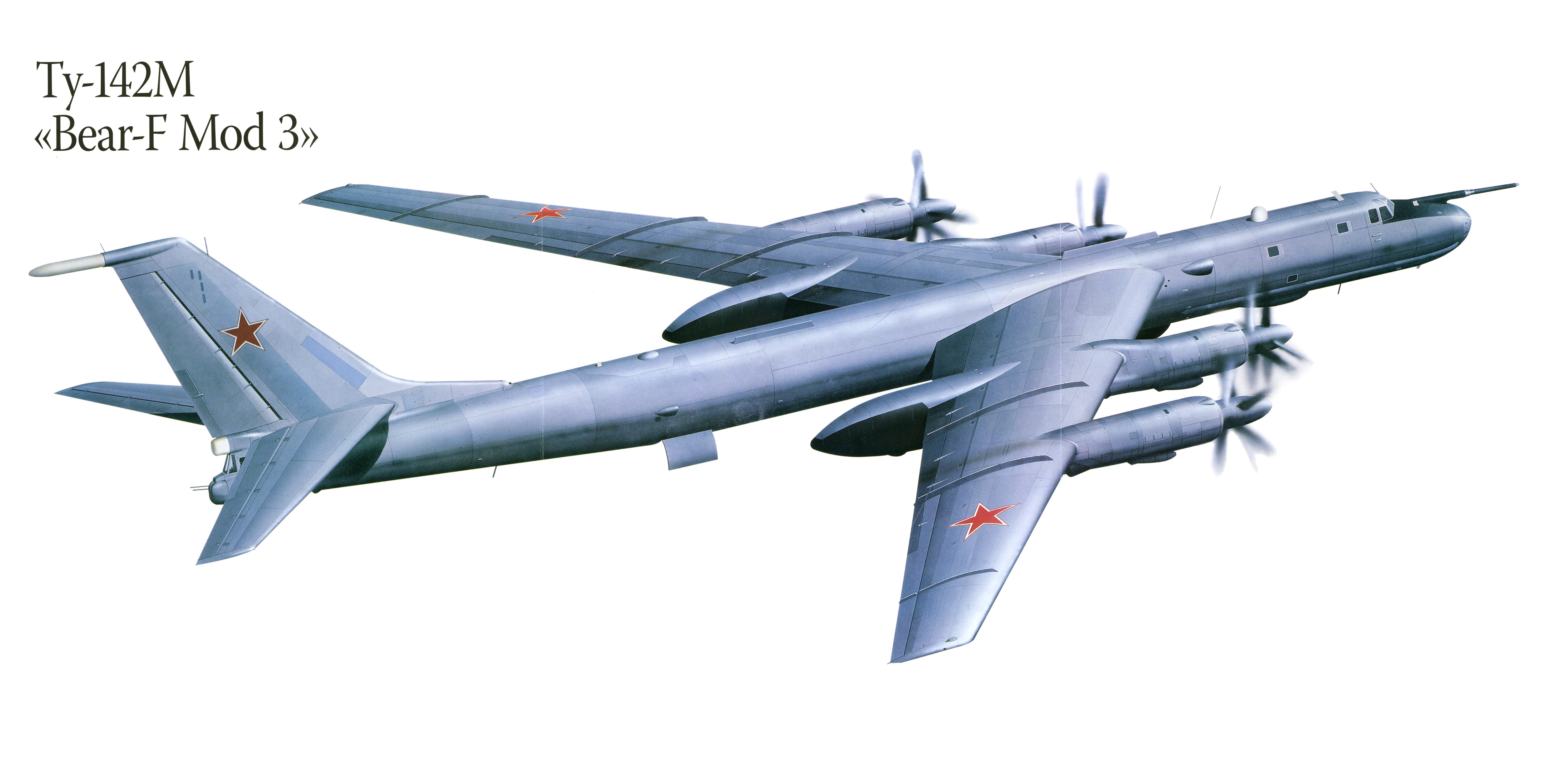 Tu-142M Bear-F Mod 3 Airplane Painting HD Wallpaper