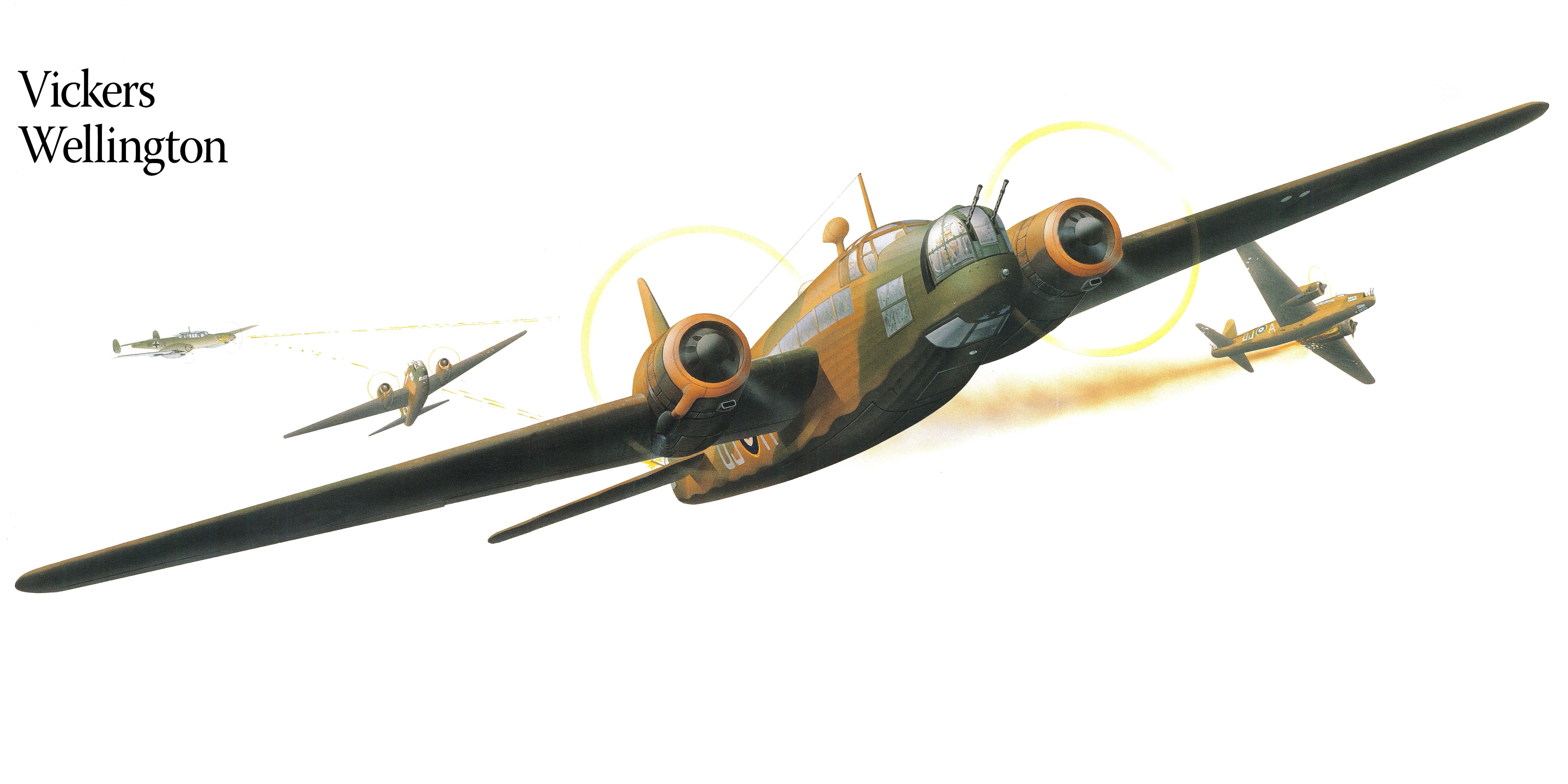Vickers Wellington Aircraft in Flight HD Wallpaper