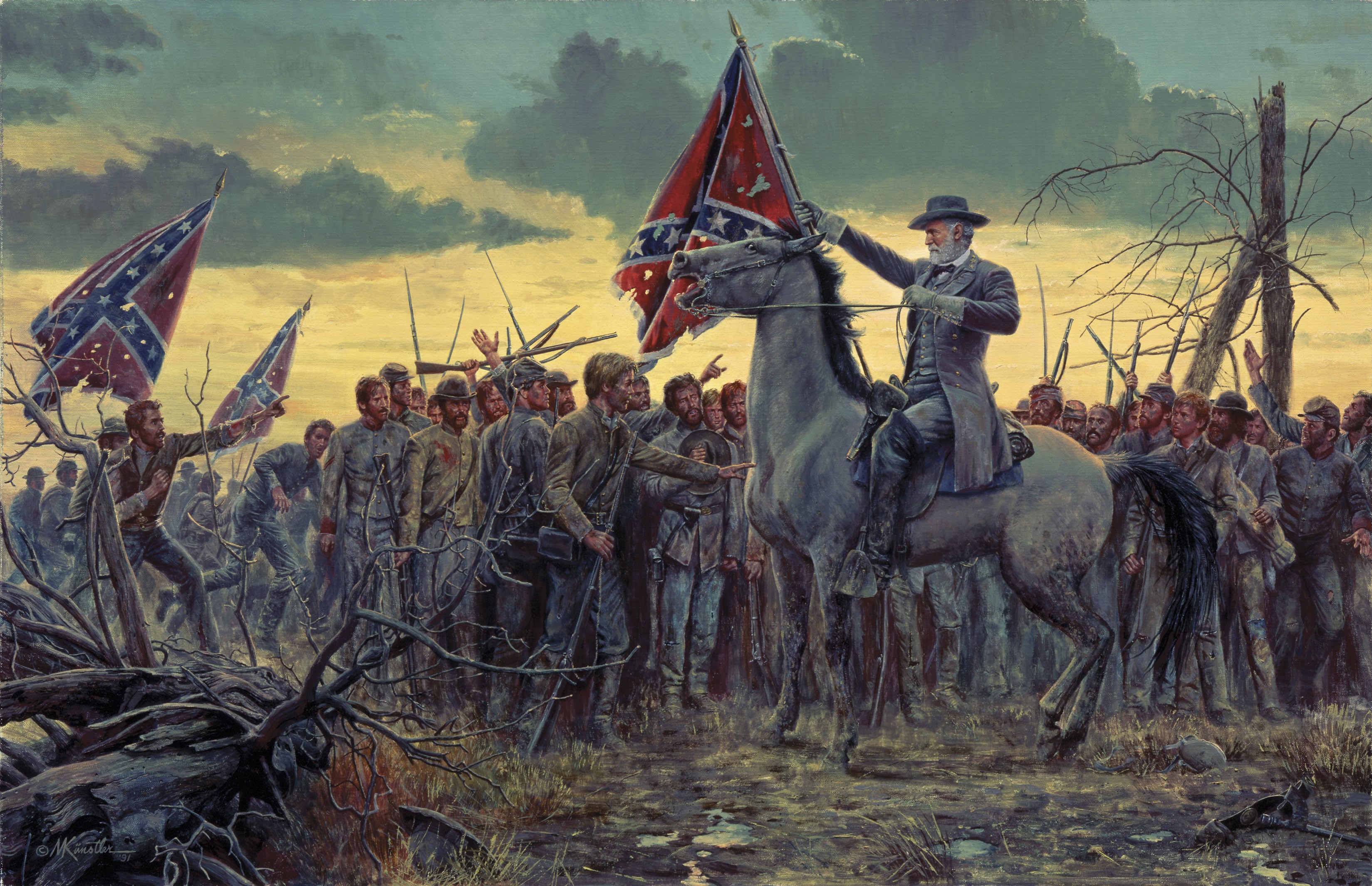 The Last Rally by Mort Kunstler HD Wallpaper