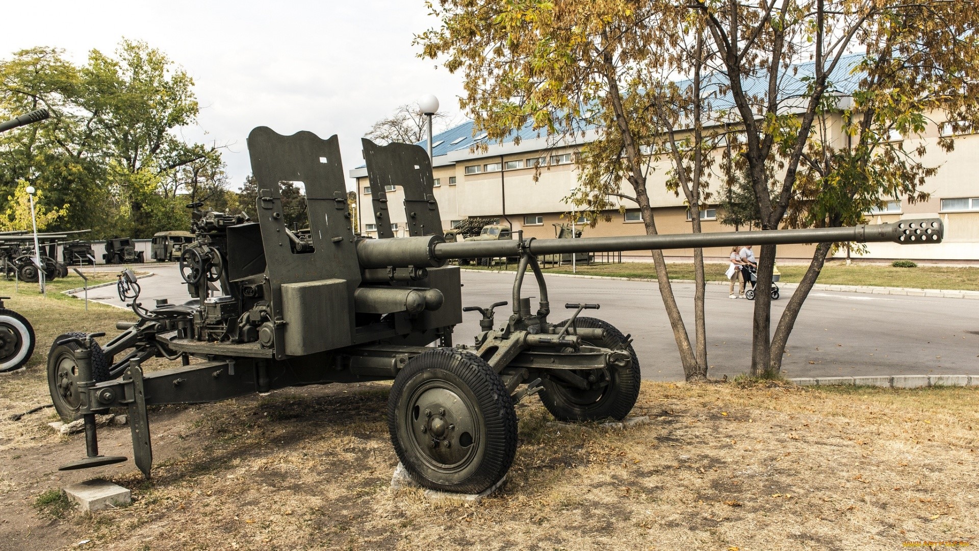 45 mm M-42 anti-tank gun HD Wallpaper