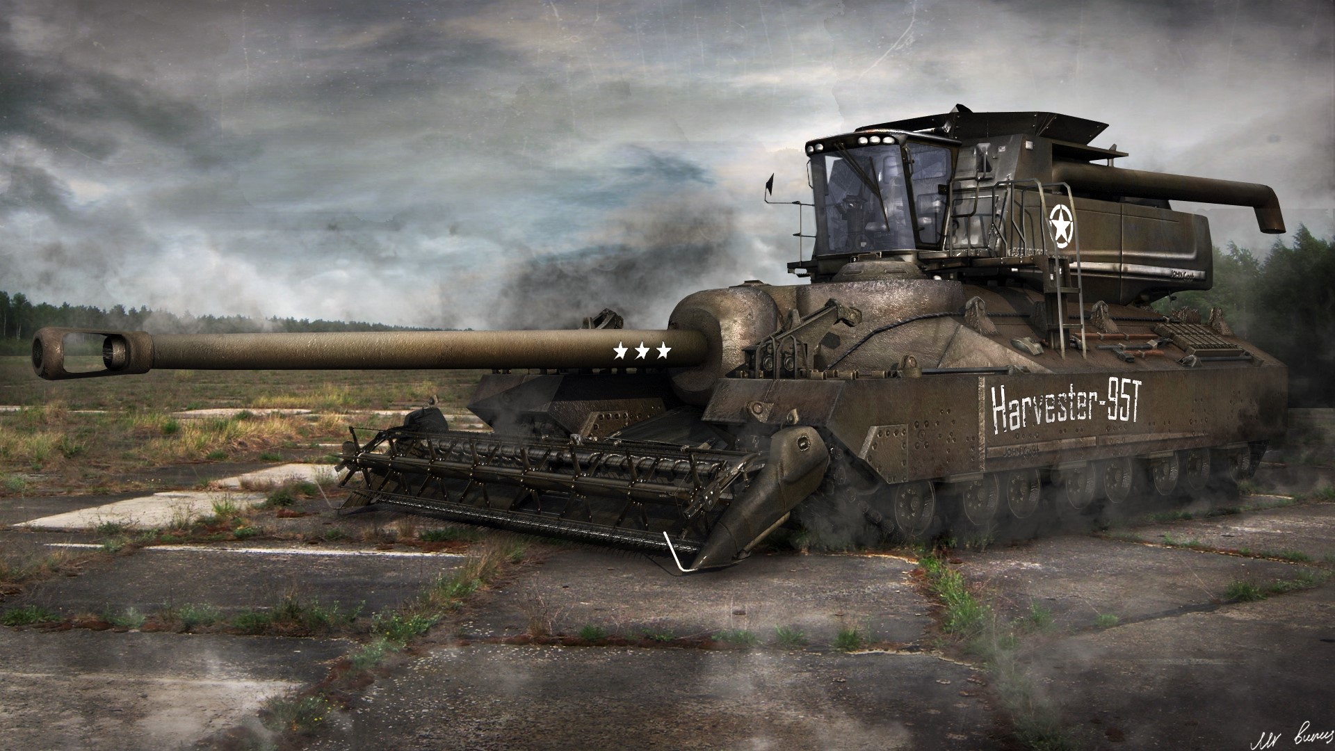 Harvester-95T Tank Combine HD Wallpaper