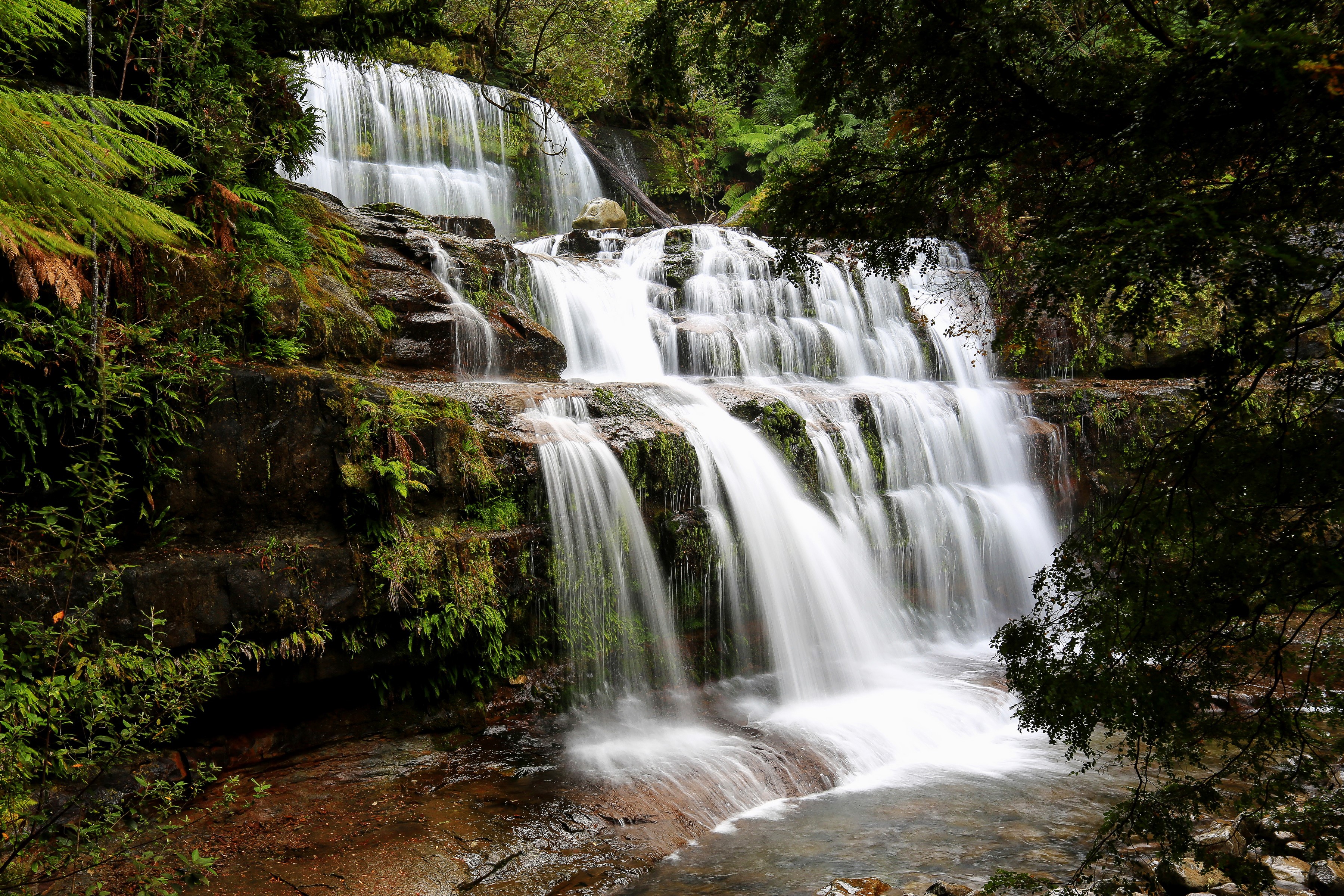 Russell Falls, Tasmania, Australia HD Wallpaper