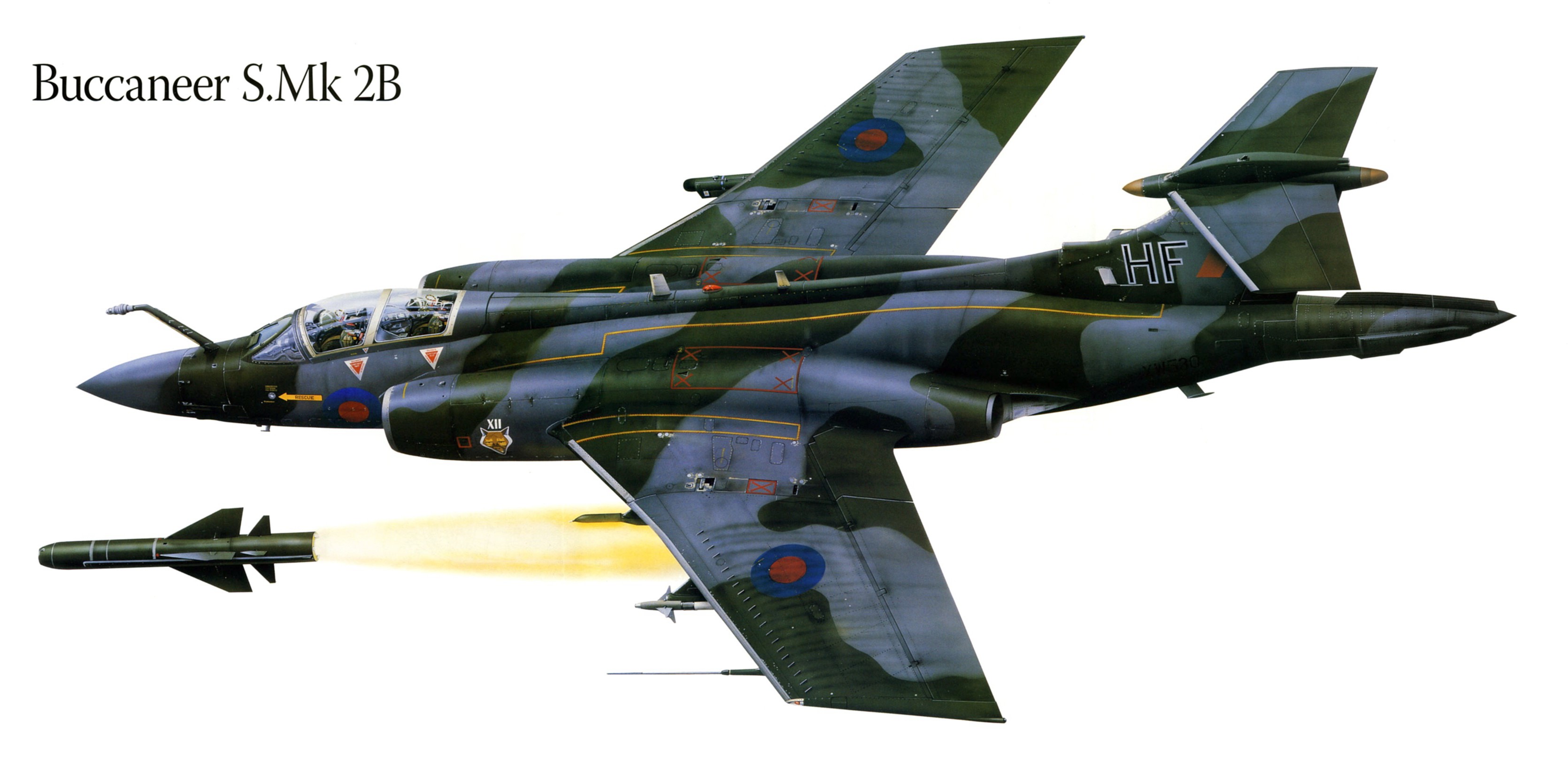 Blackburn Buccaneer S.Mk 2B launching a missile HD Wallpaper