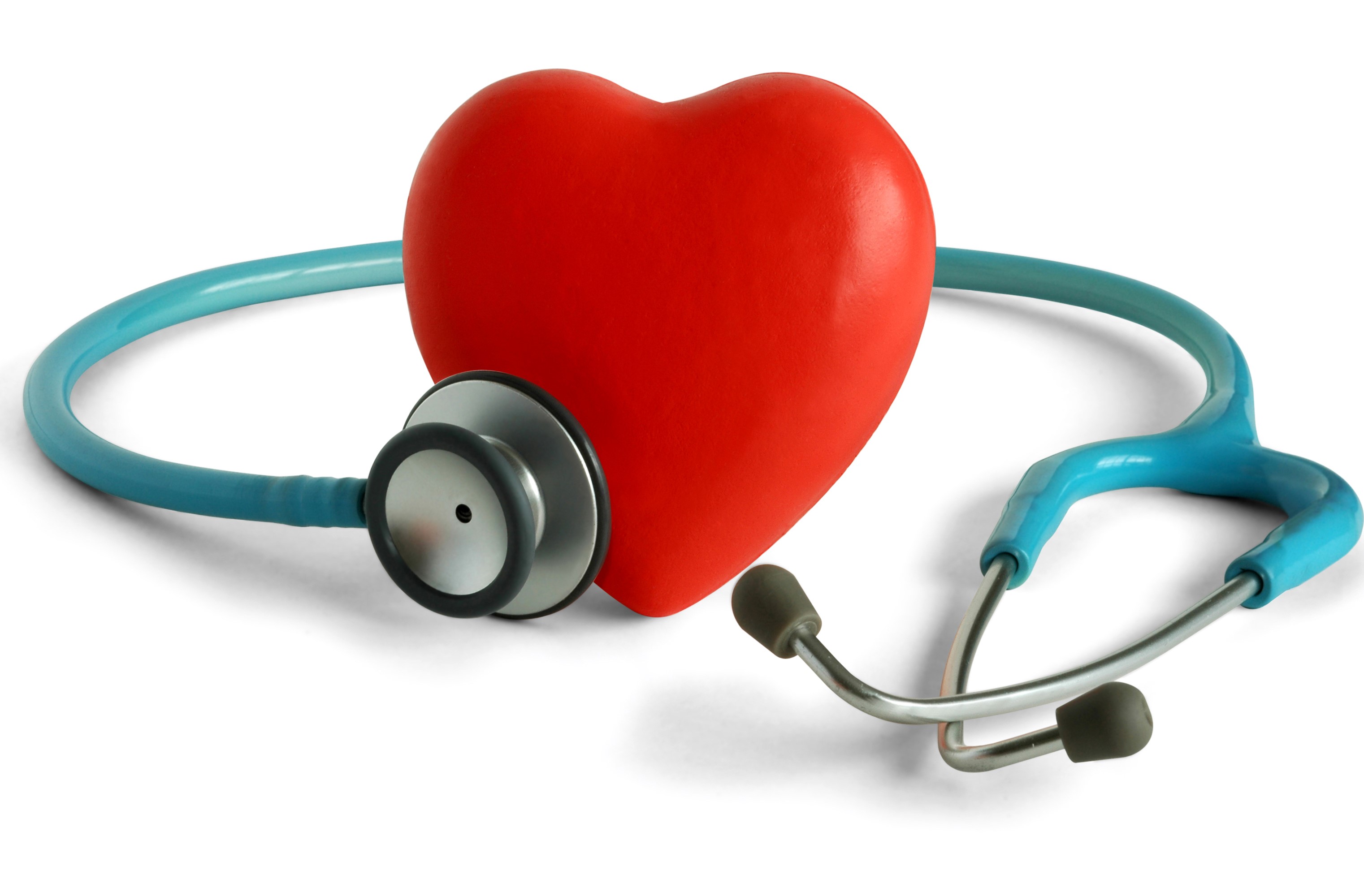 Red heart with a stethoscope HD Wallpaper