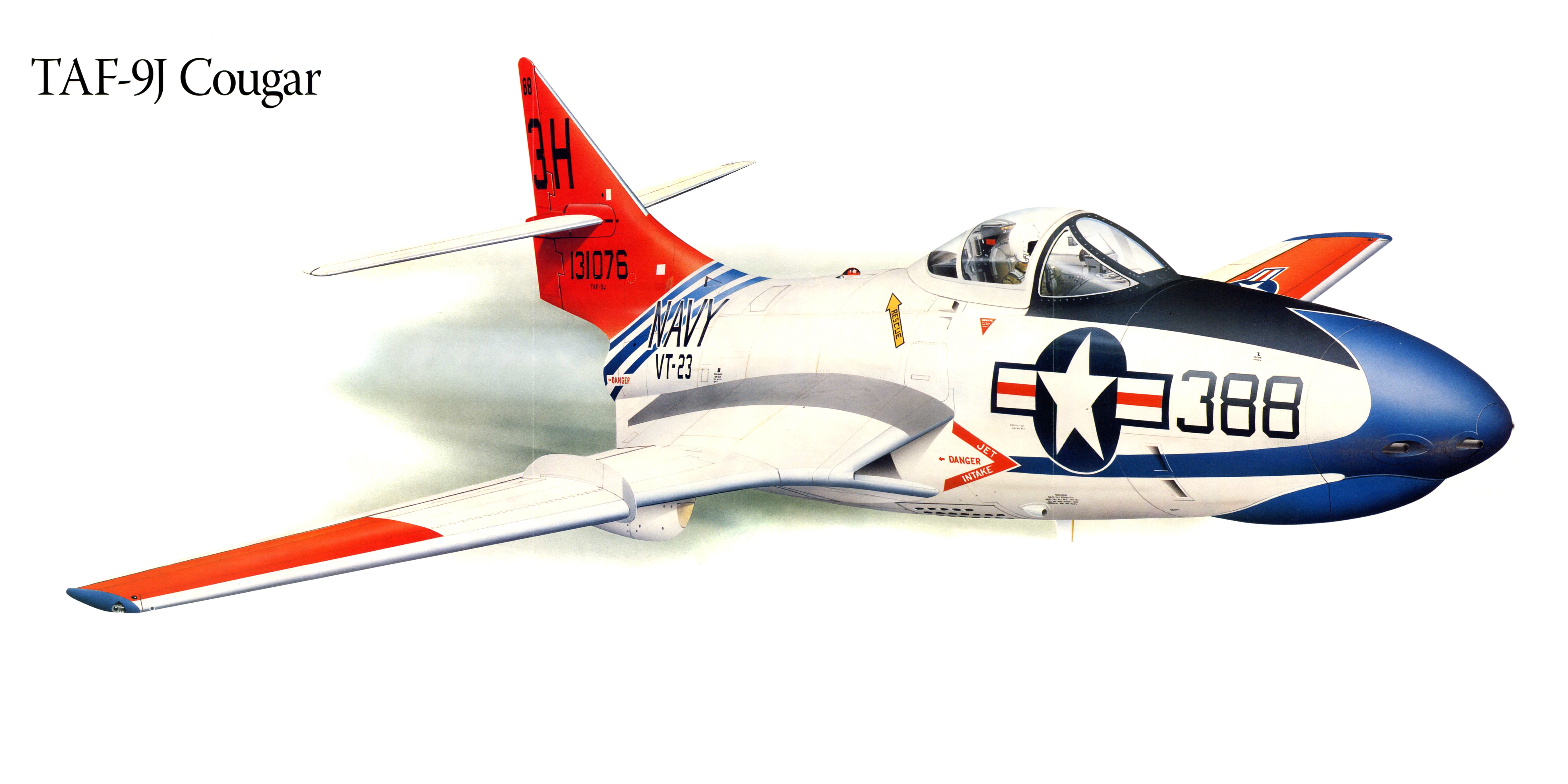 TAF-9J Cougar Airplane Painting Art HD Wallpaper