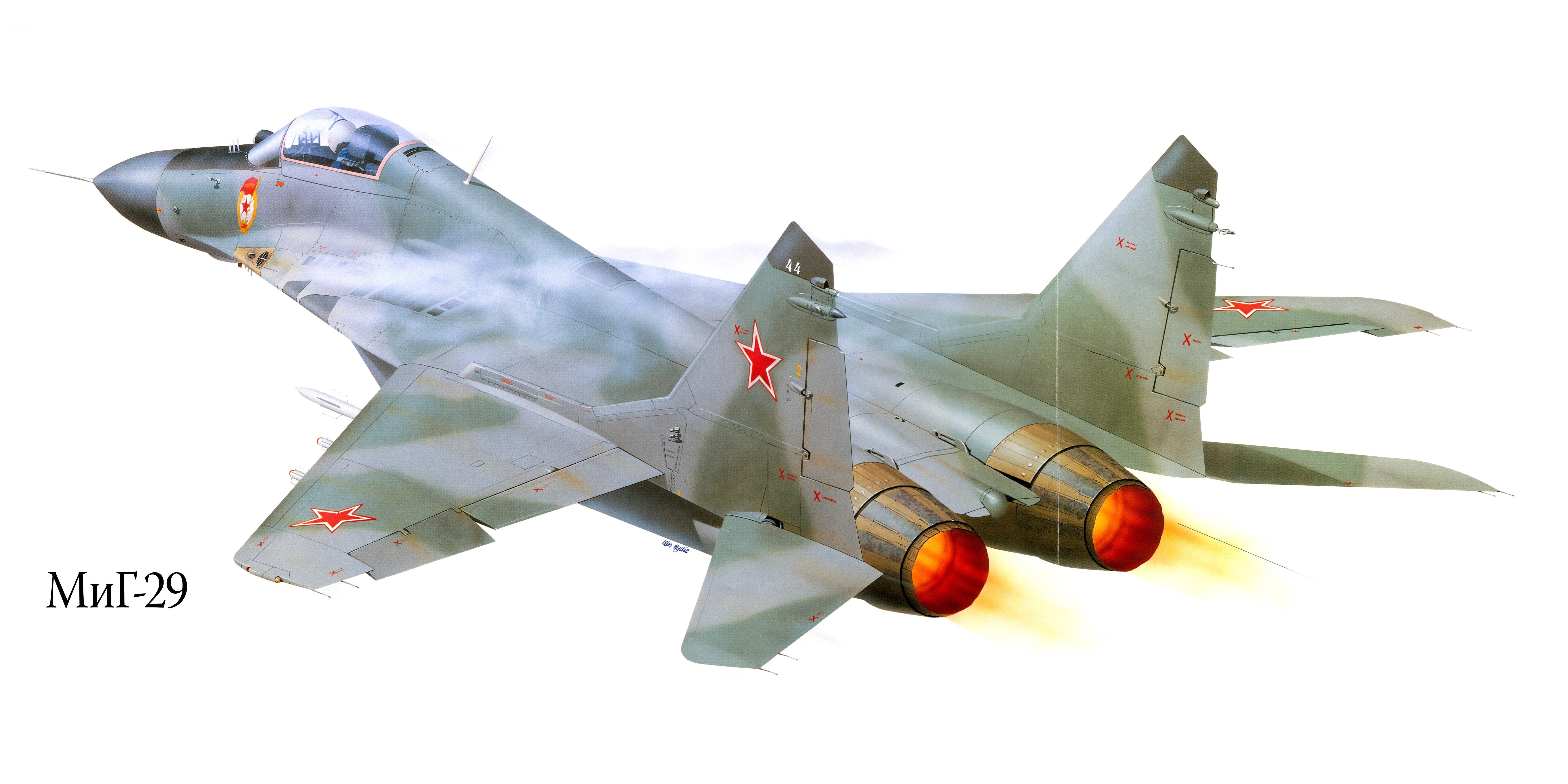 MiG-29 Fighter Airplane Painting Art HD Wallpaper