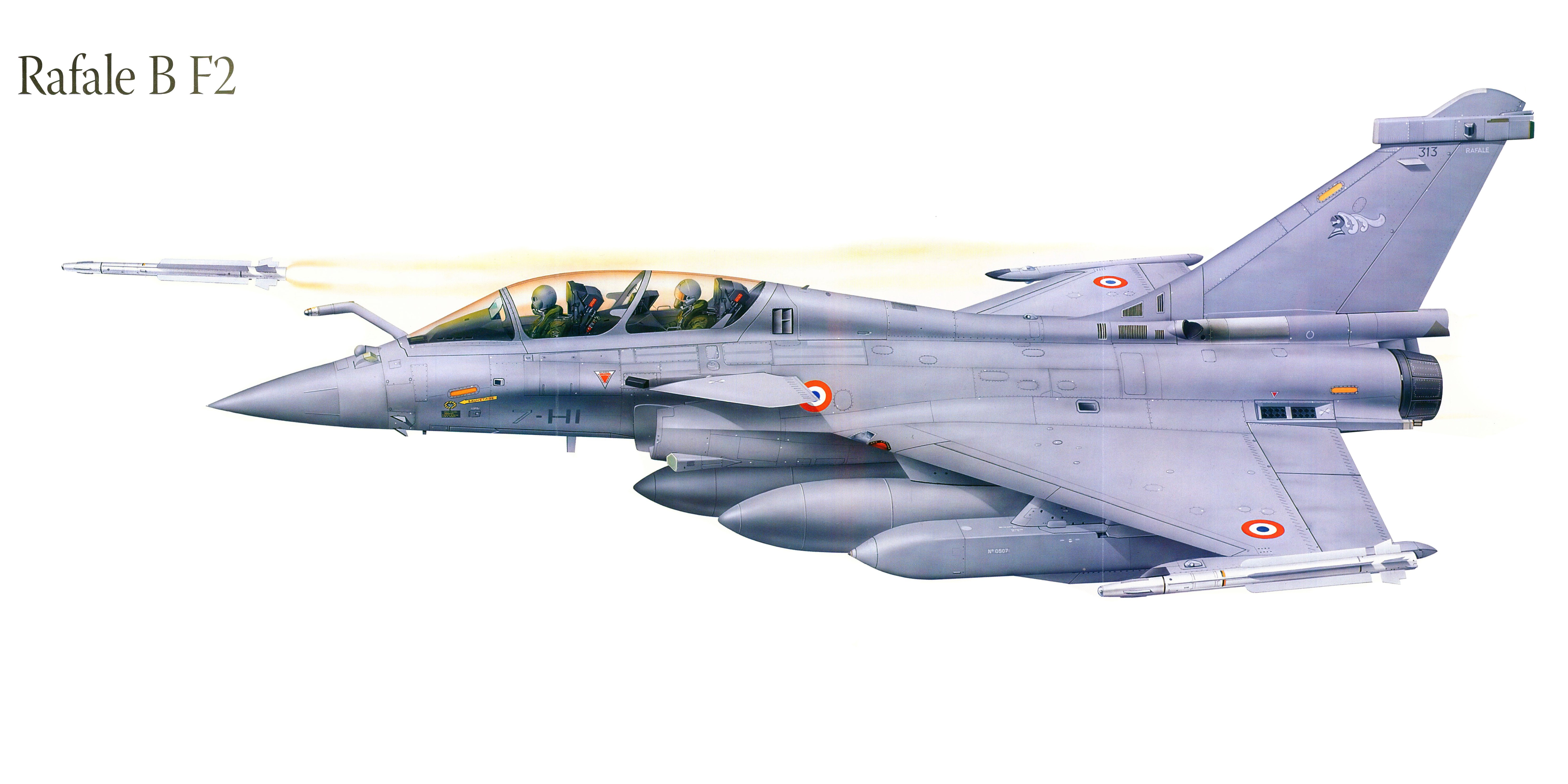 Rafale B F2 Fighter Jet Launching Missile HD Wallpaper