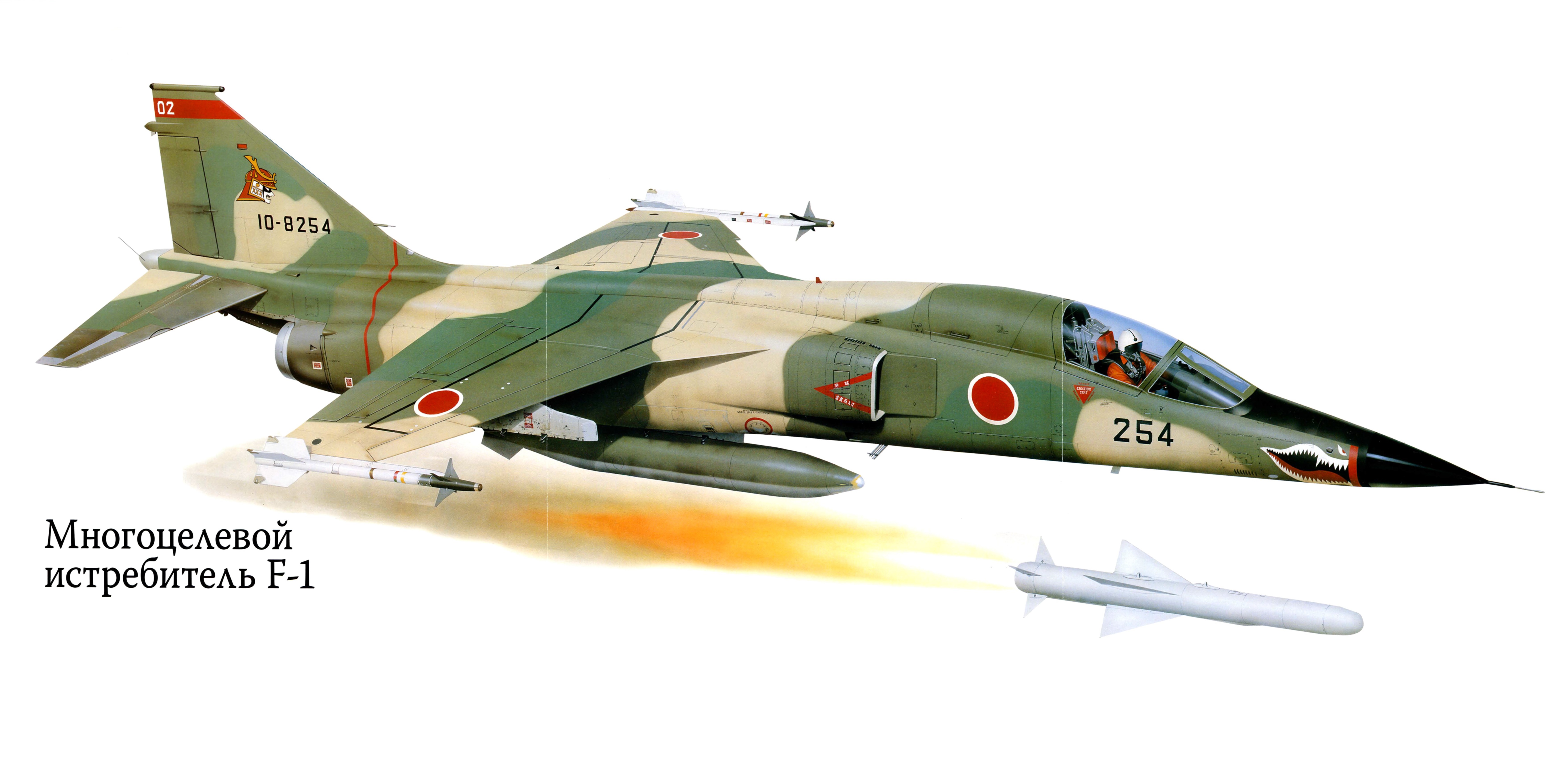 Mitsubishi F-1 Fighter Jet Launching Missile HD Wallpaper