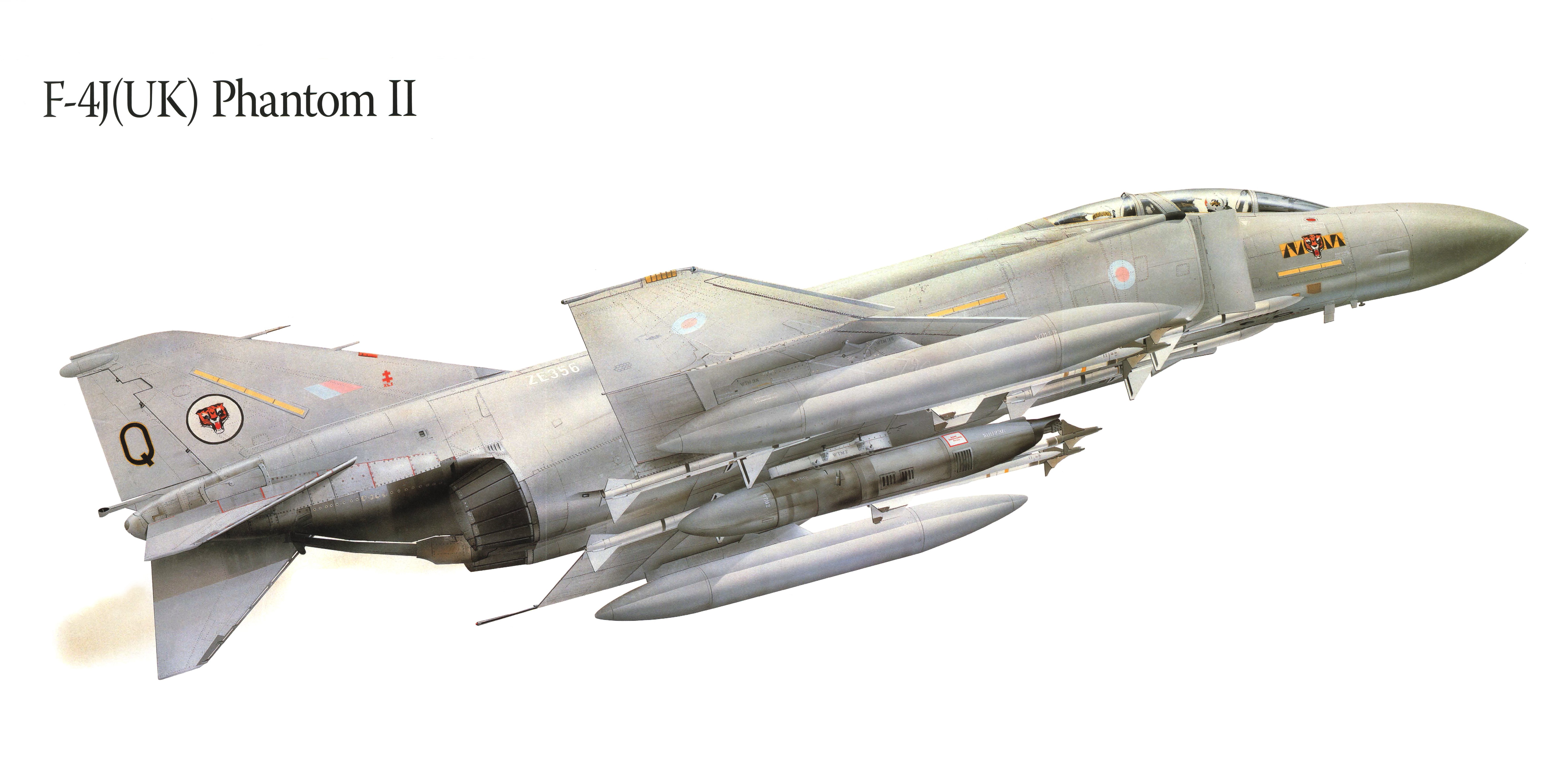 F-4J(UK) Phantom II Airplane HD Wallpaper