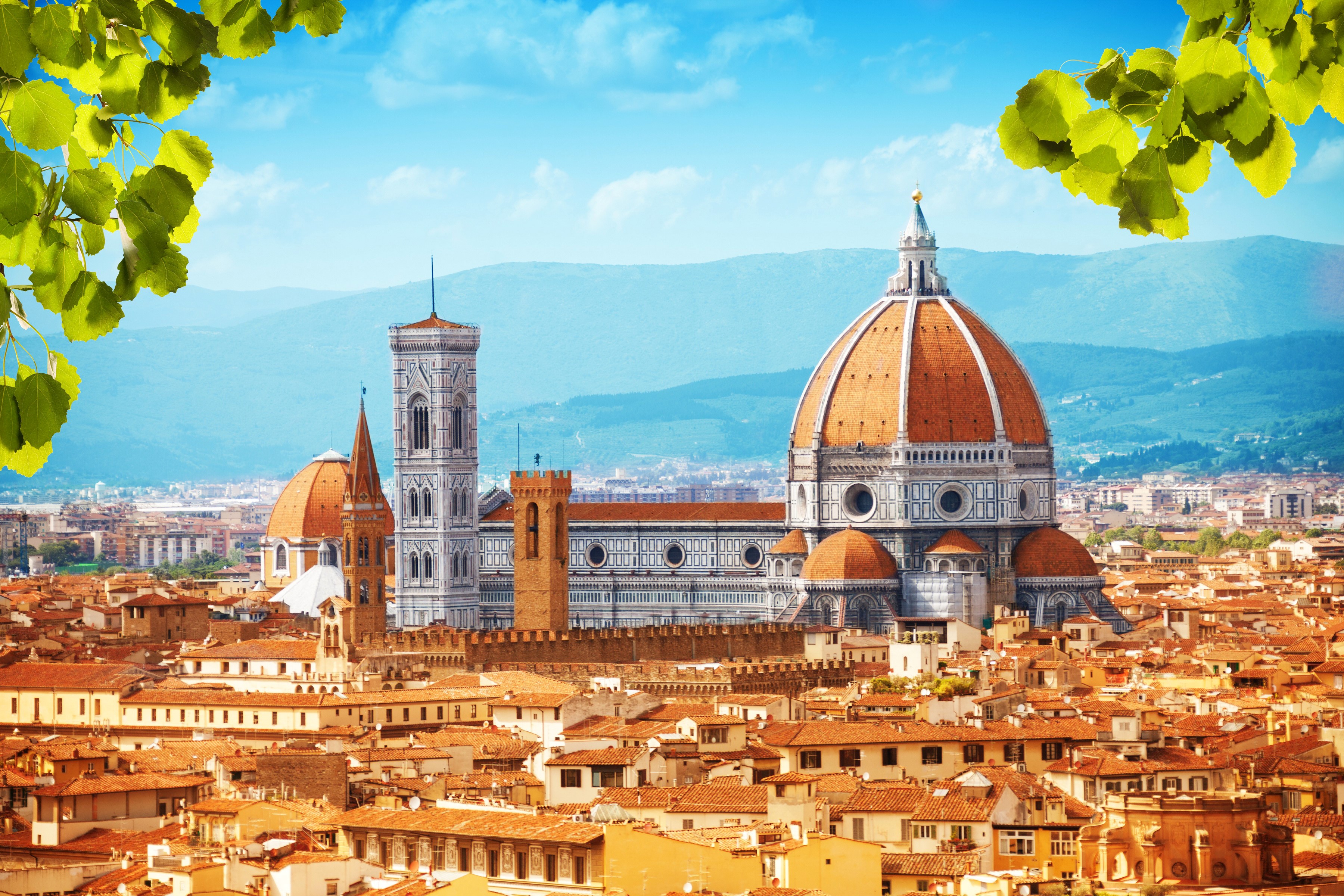 Florence Cathedral and cityscape from above HD Wallpaper