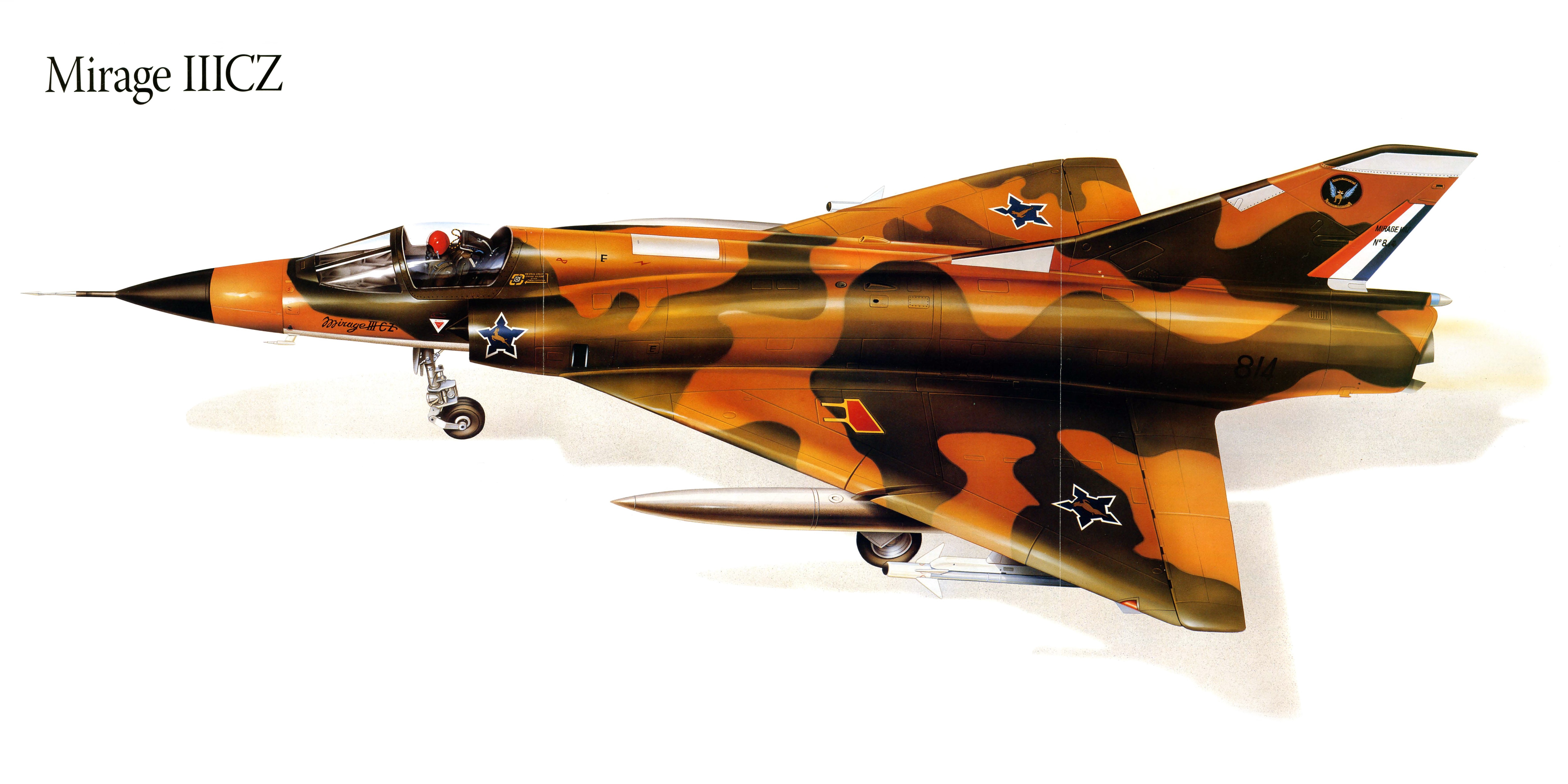 Mirage IIICZ Fighter Airplane Painting HD Wallpaper