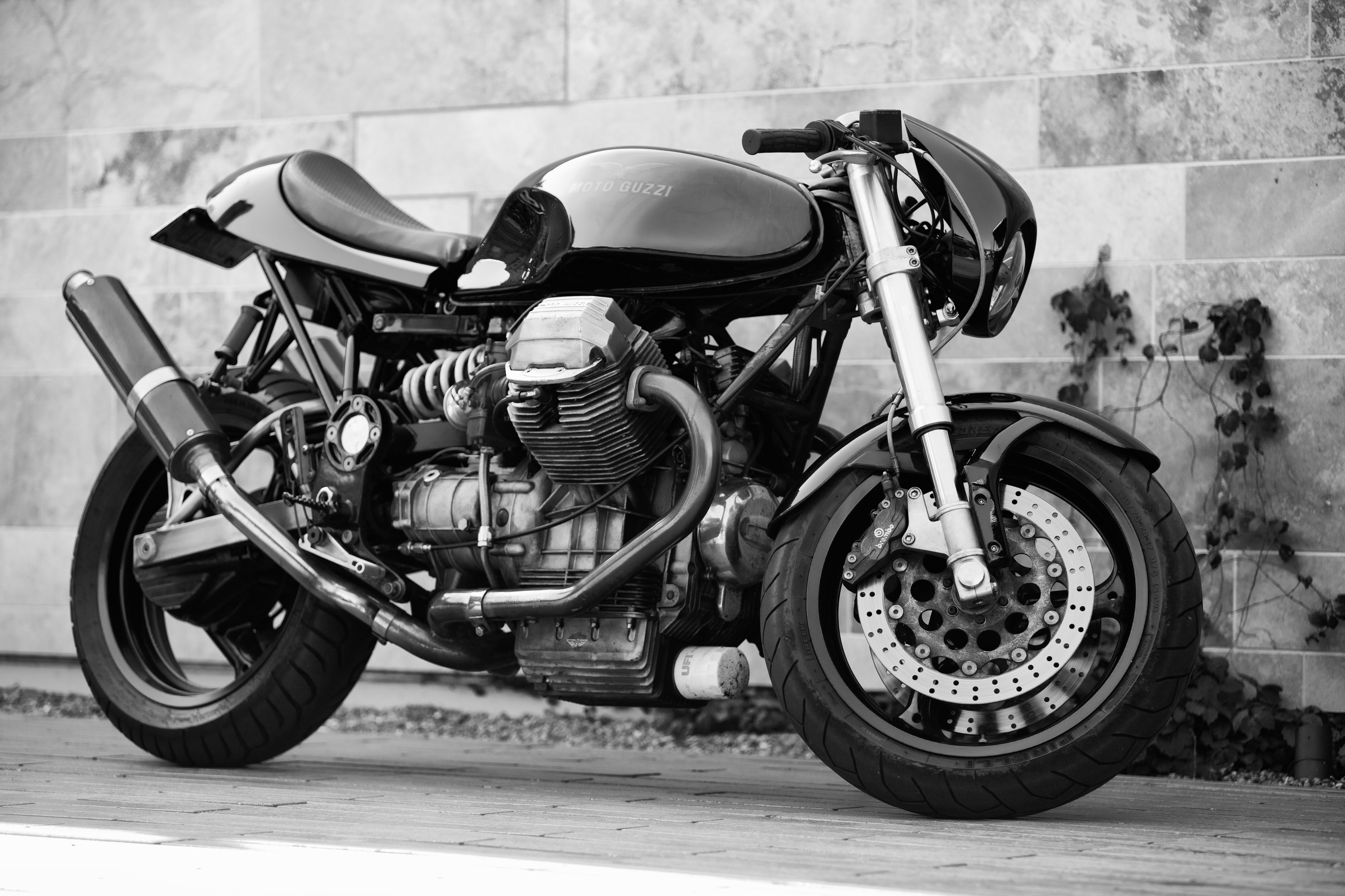 Custom Moto Guzzi Motorcycle HD Wallpaper