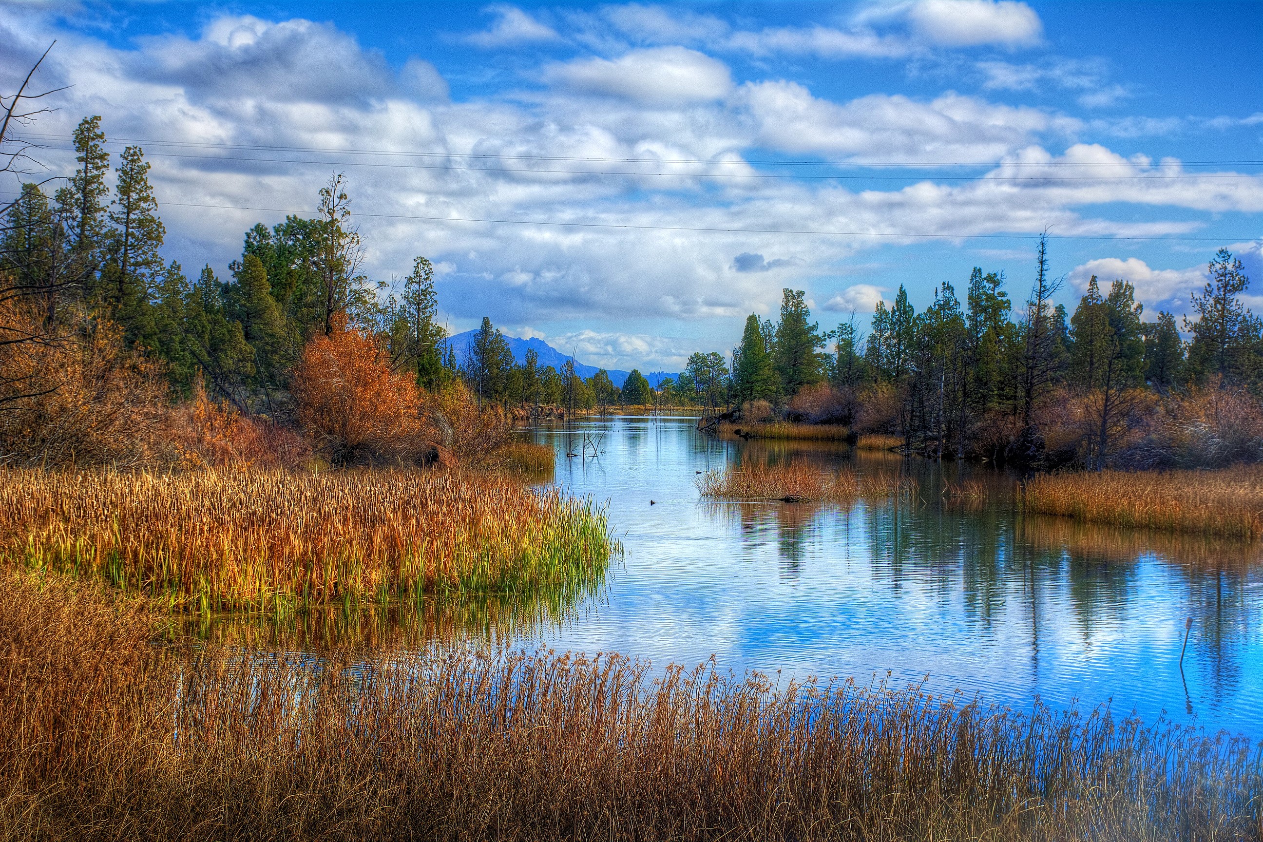 Scenery Rivers Sky HD Wallpaper