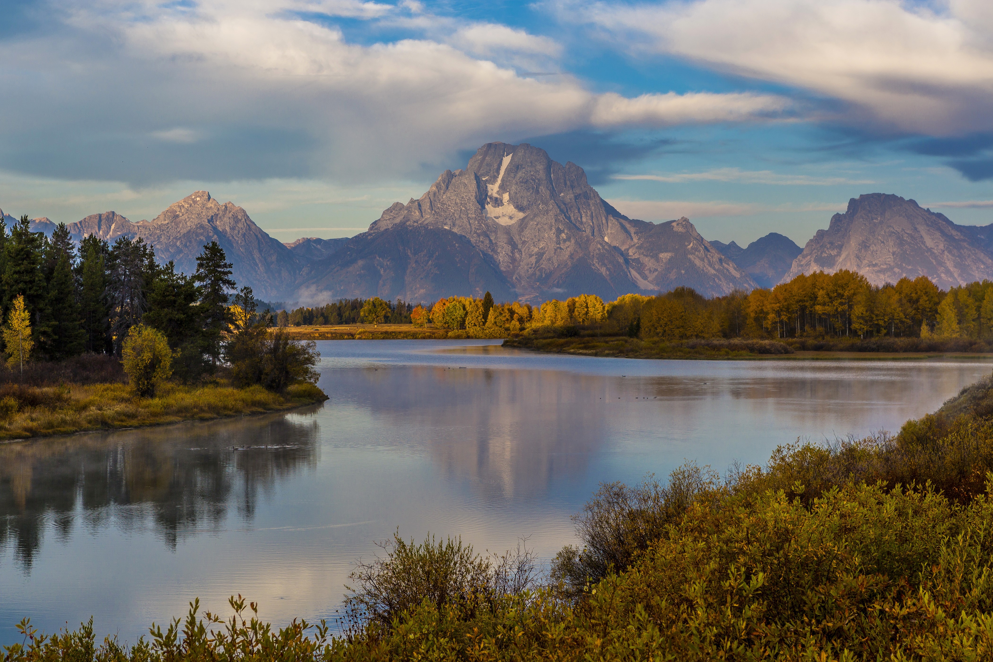4K Grand Teton Mountains Lake USA HD Wallpaper