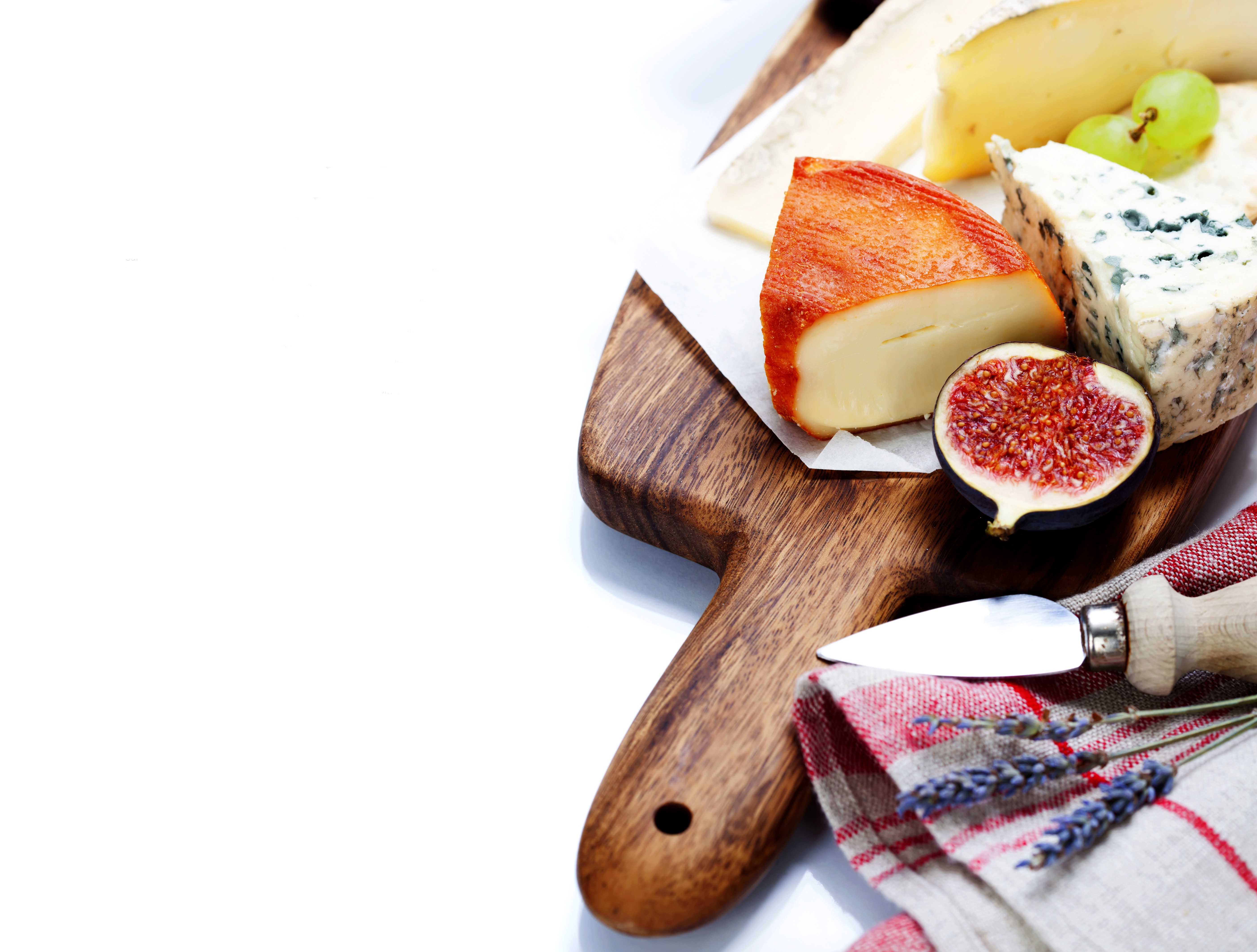 Cheese board with fig and lavender HD Wallpaper