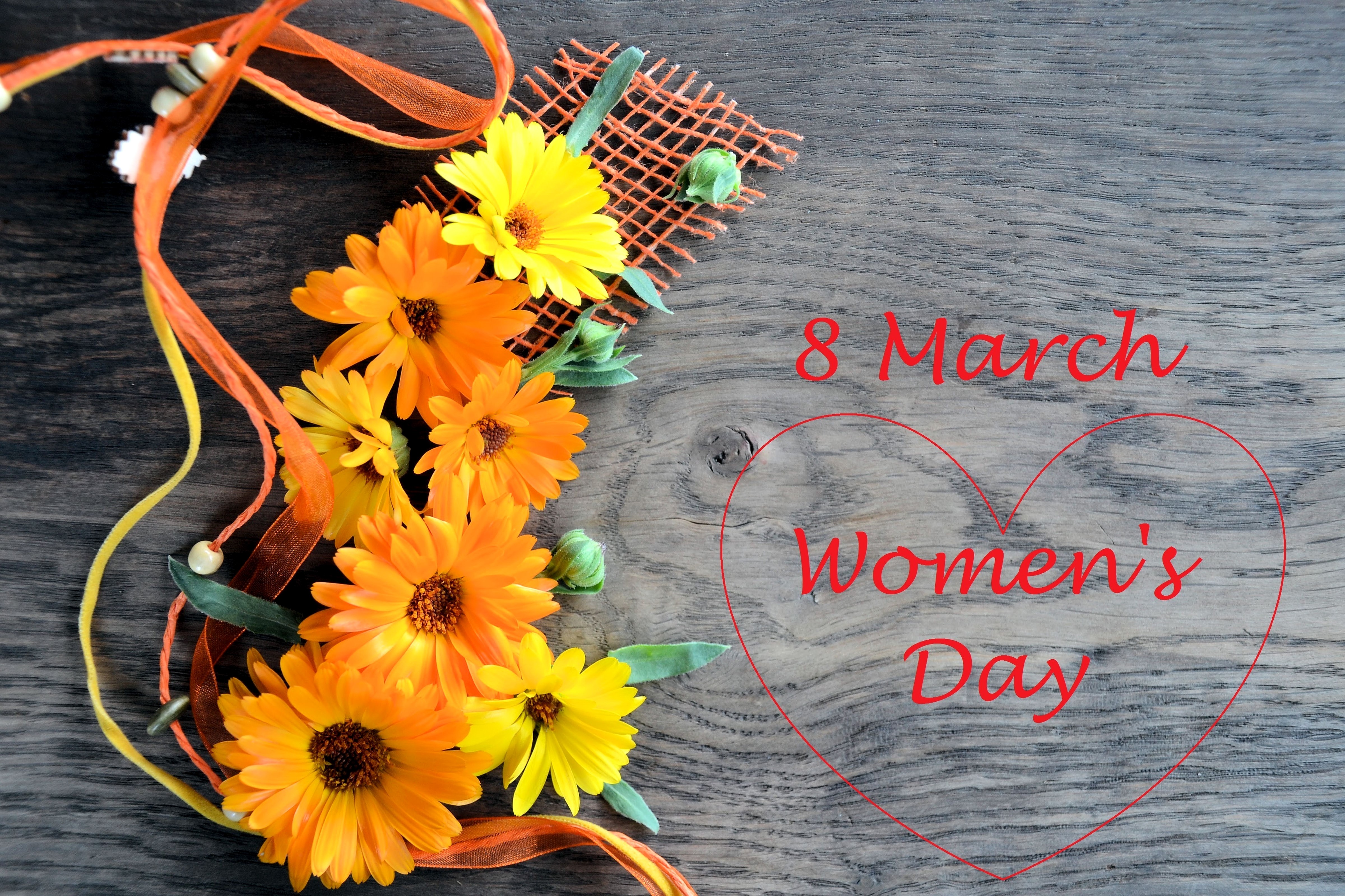 8 March Women's Day flowers HD Wallpaper