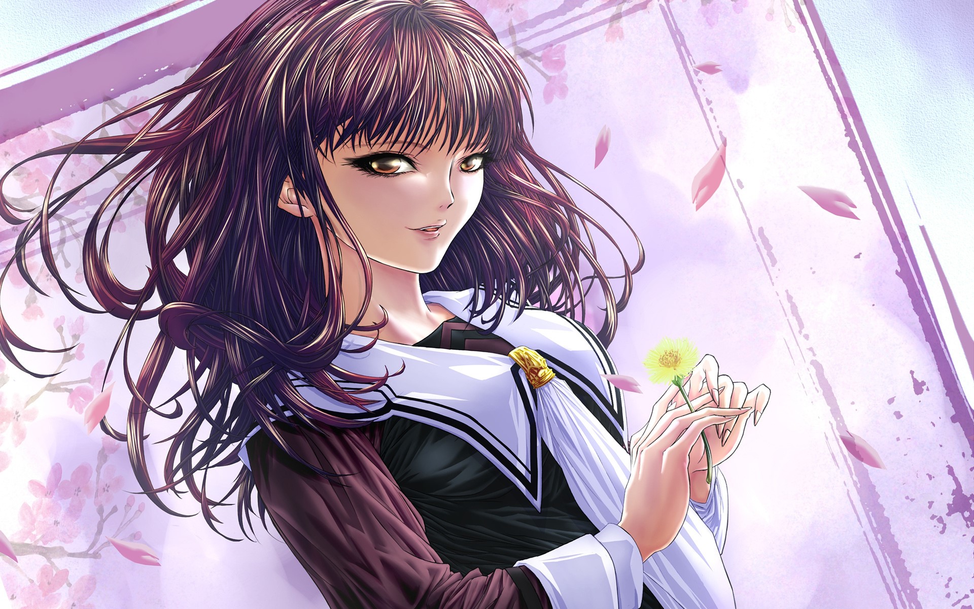 Yoshizuki Iori from I's looking over her shoulder HD Wallpaper