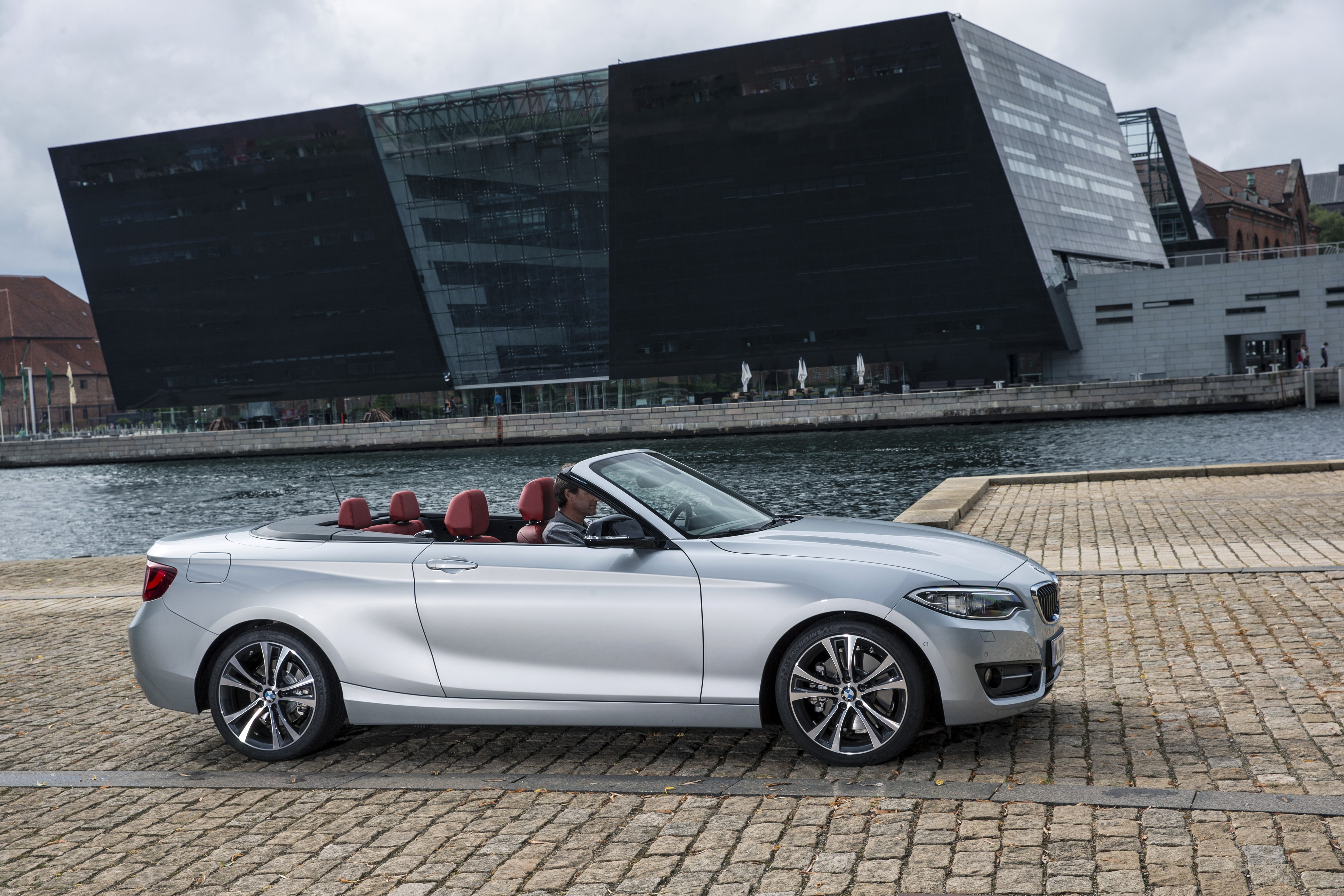 Silver 2015 BMW 228i F23 Convertible HD Wallpaper