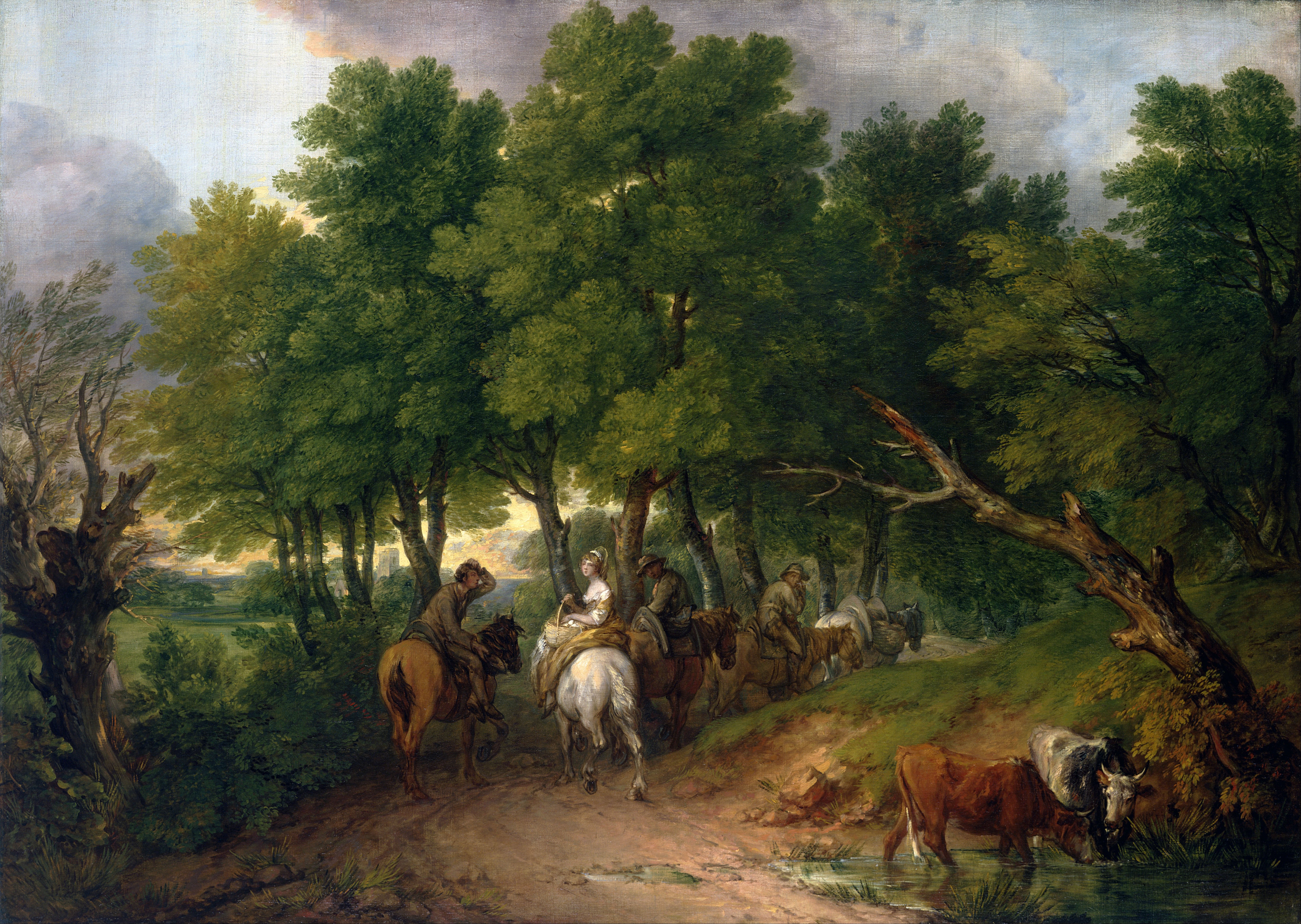Road from Market by Thomas Gainsborough HD Wallpaper